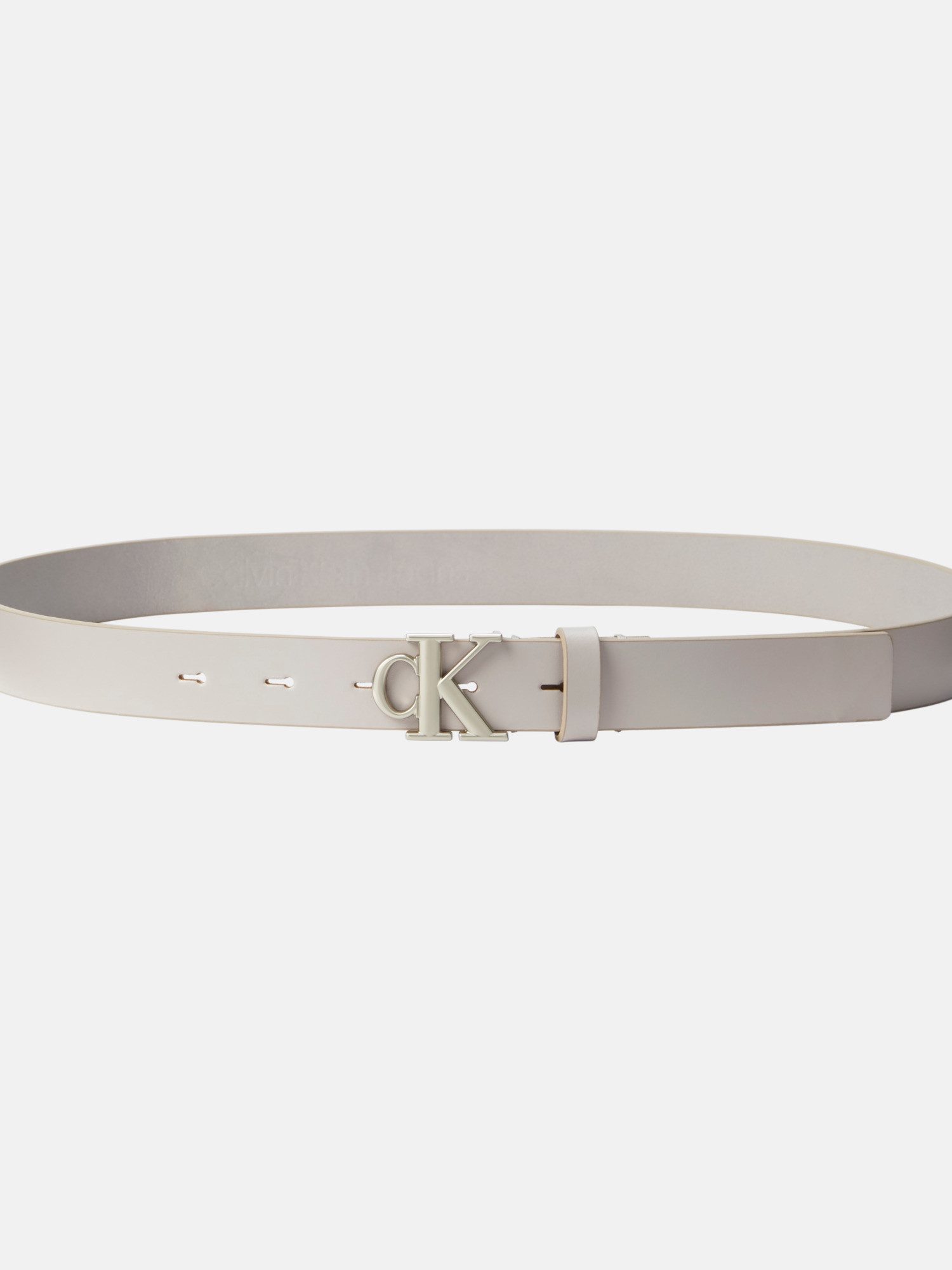 Calvin Klein Leren riem Monogram Plaque Buckle 25MM