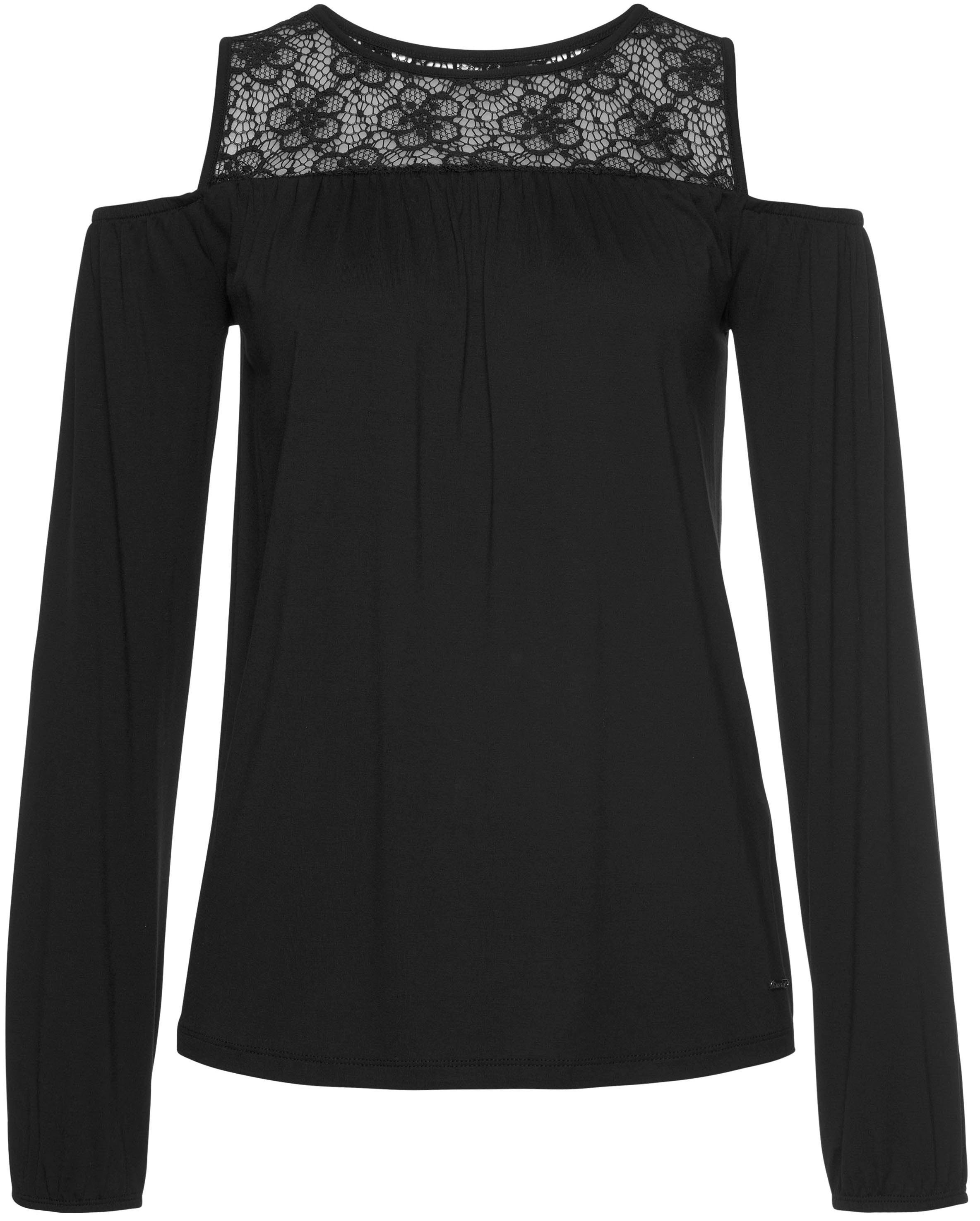 Laura Scott Shirt met lange mouwen casual gesneden, elastisch materiaal, elastiek aan de mouwafsluiting