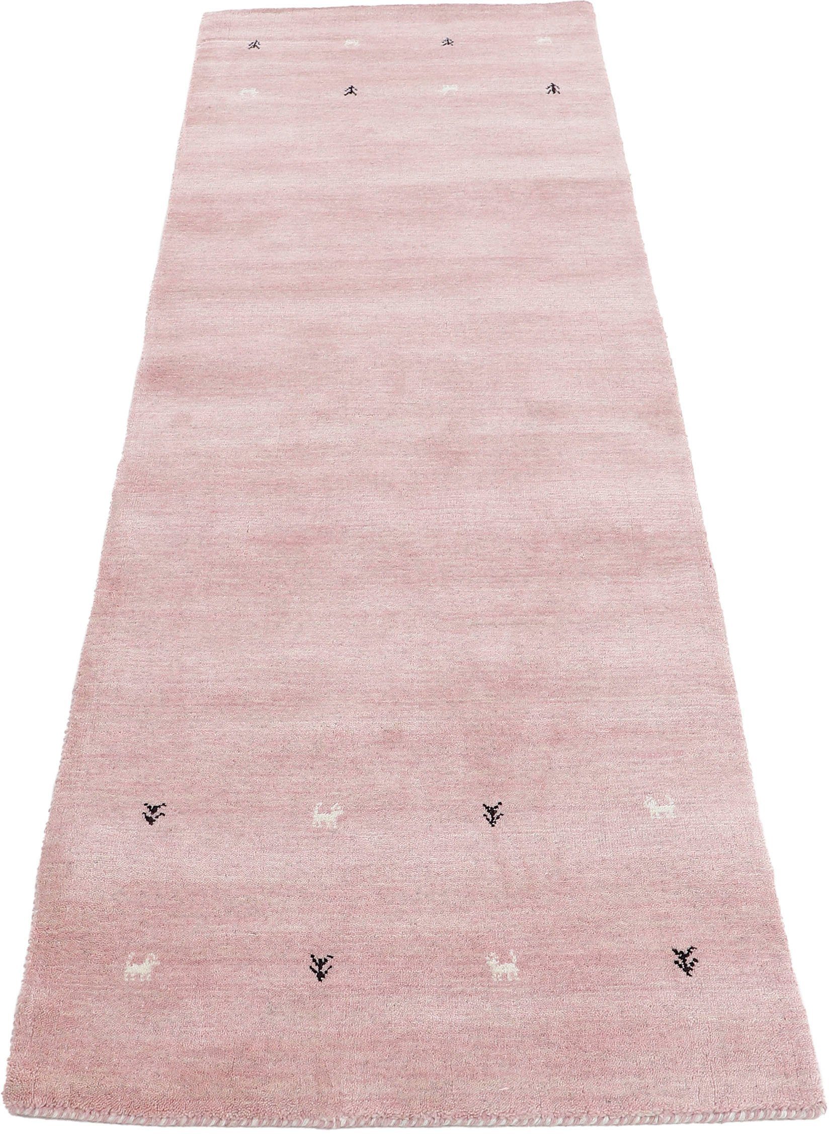 carpetfine Wollen kleed Gabbeh Uni, ook als loper verkrijgbaar