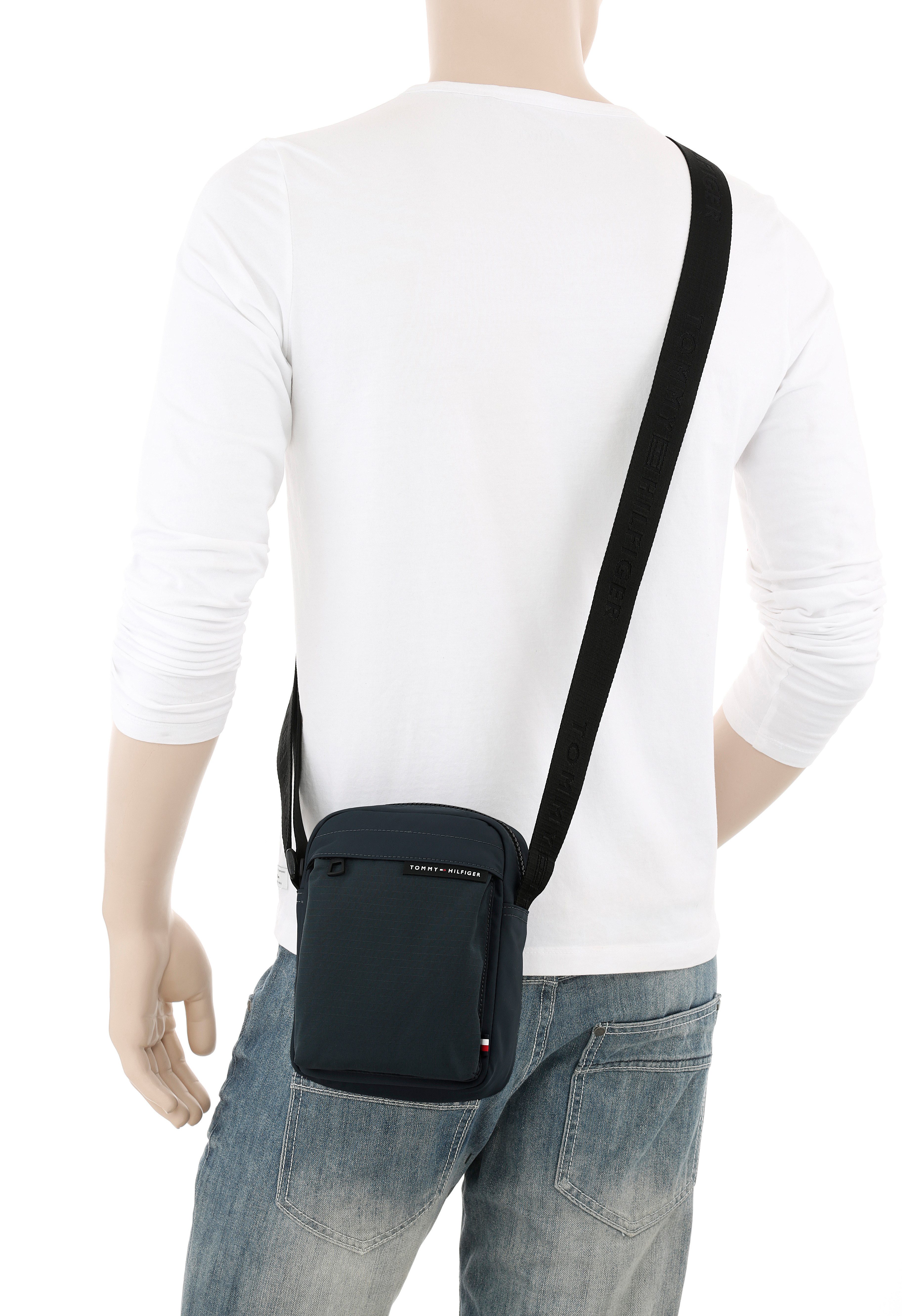 Tommy Hilfiger Schoudertas TH ELEMENT REPREVE MINI REPORTER , heren schoudertas, schoudertas, telefoontas met logo-opdruk
