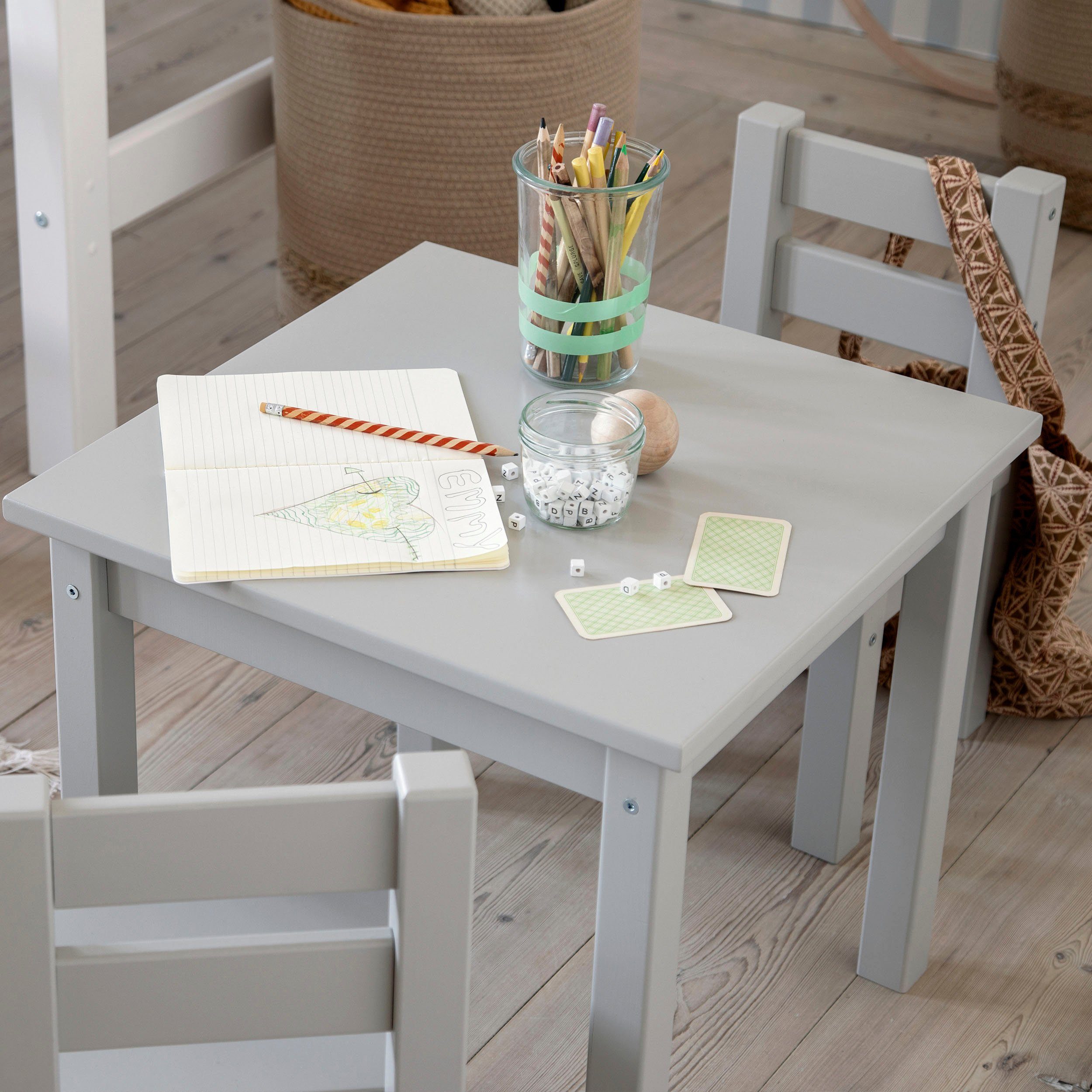 Hoppekids Kinderzithoek MADS kinderzithoek in vele kleuren, met twee stoelen (set, 3-delig)