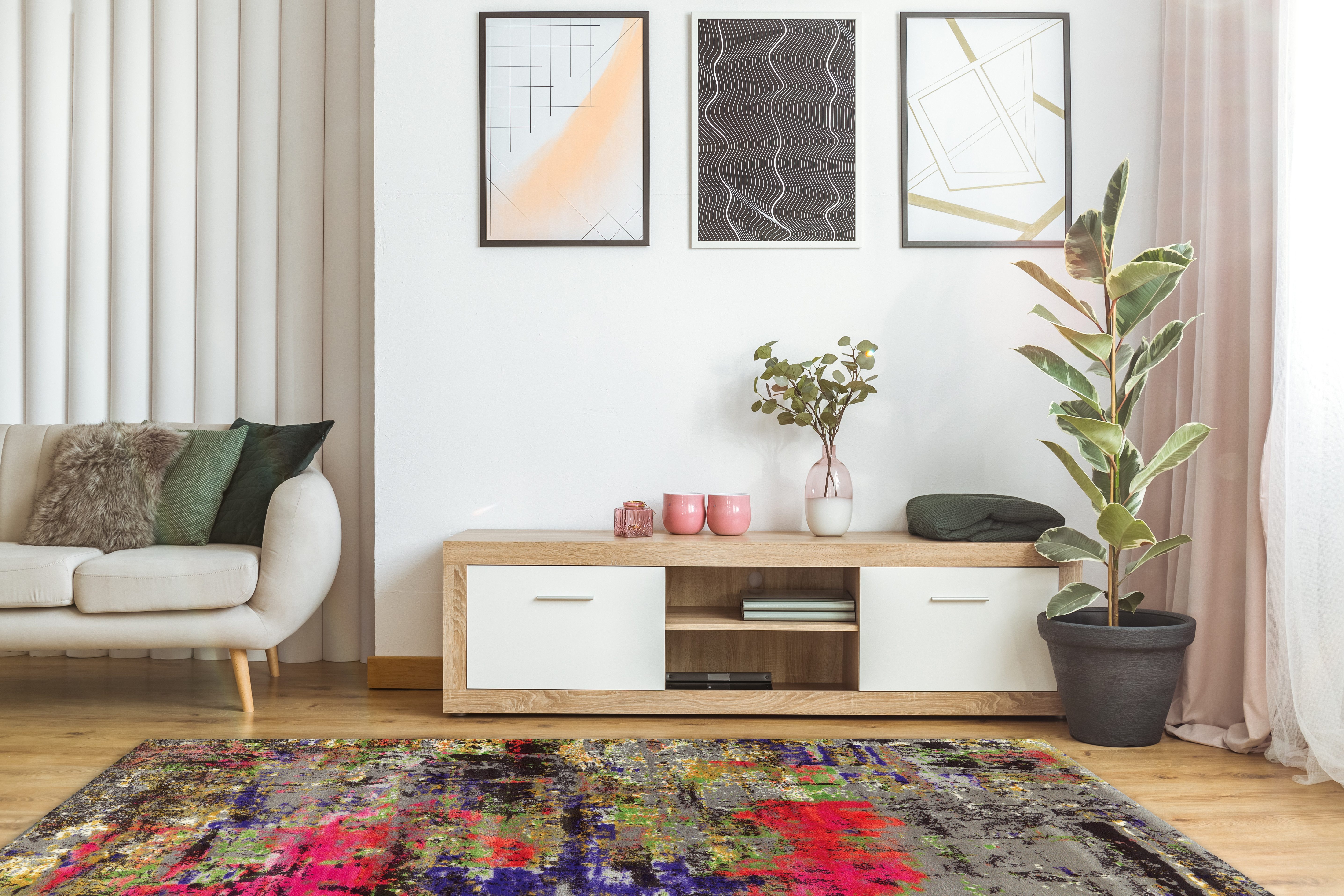 aRTE ESPINA Vloerkleed Vintage 5207 Onderhoudsvriendelijk en robuust, kortpolig, modern ontwerp
