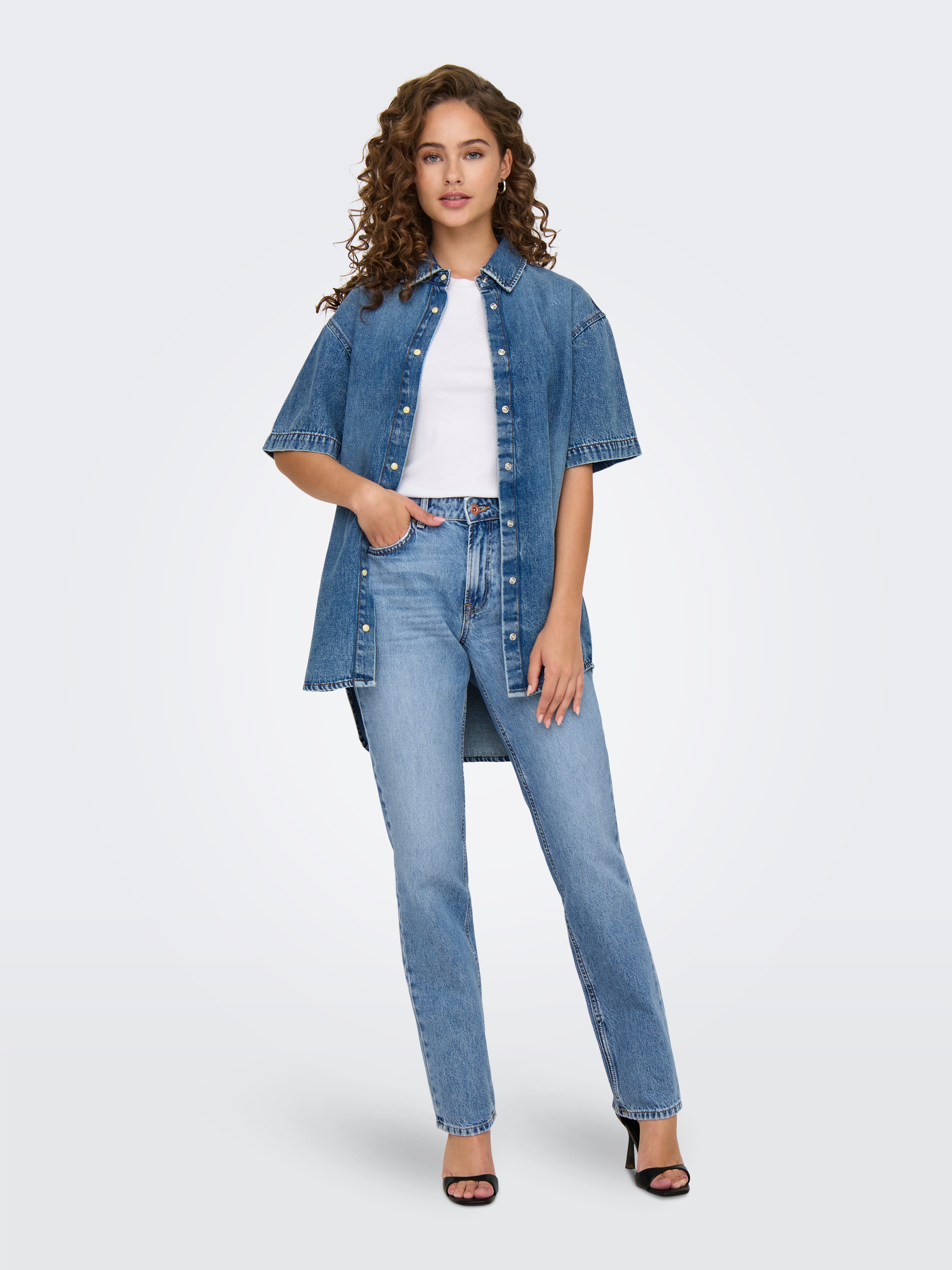 Only Low Rise-jeans ONLBRENDA LOW WIDE DNM CRO158 NOOS