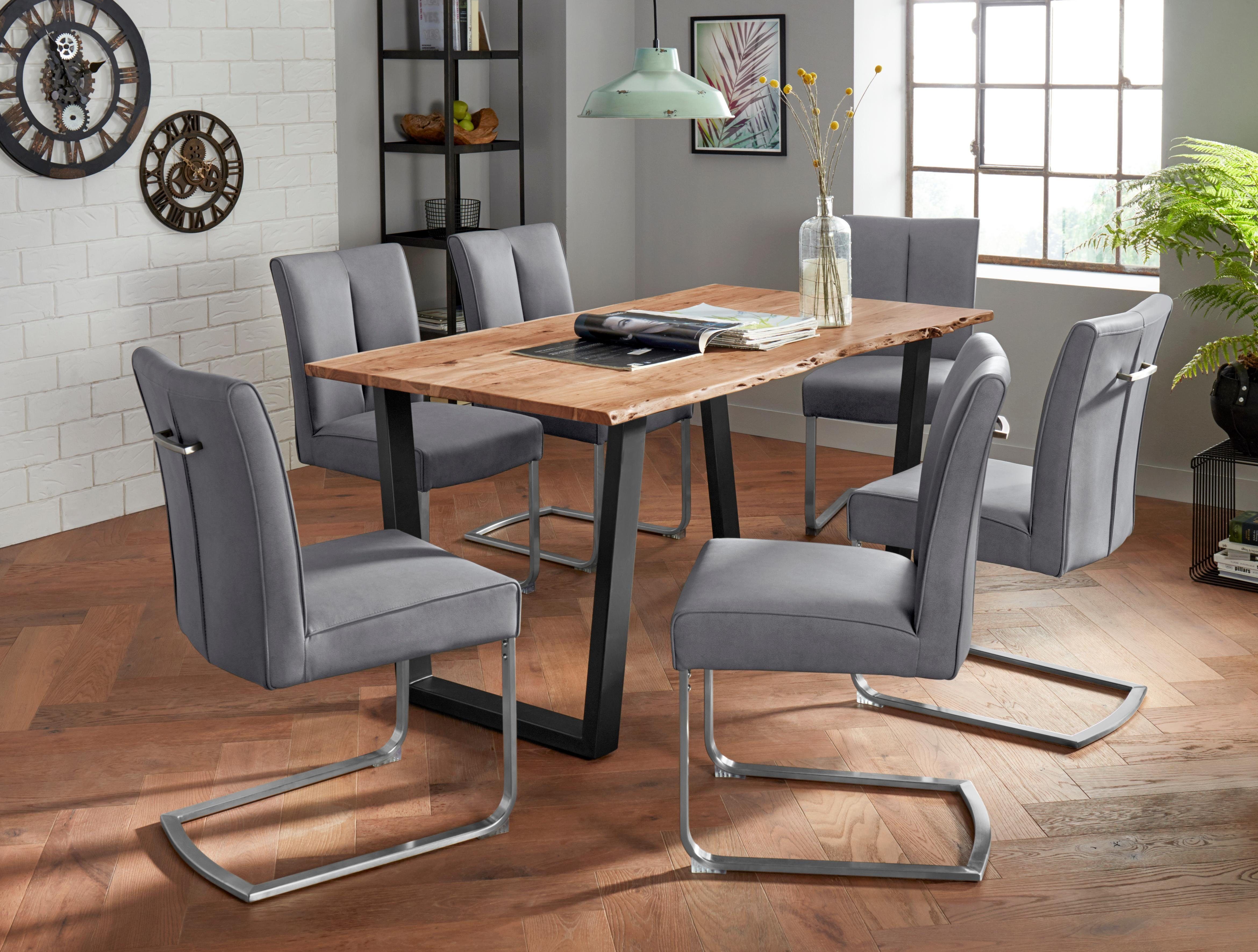 MCA living Eettafel CALABRIA Massief hout in boomstam-look
