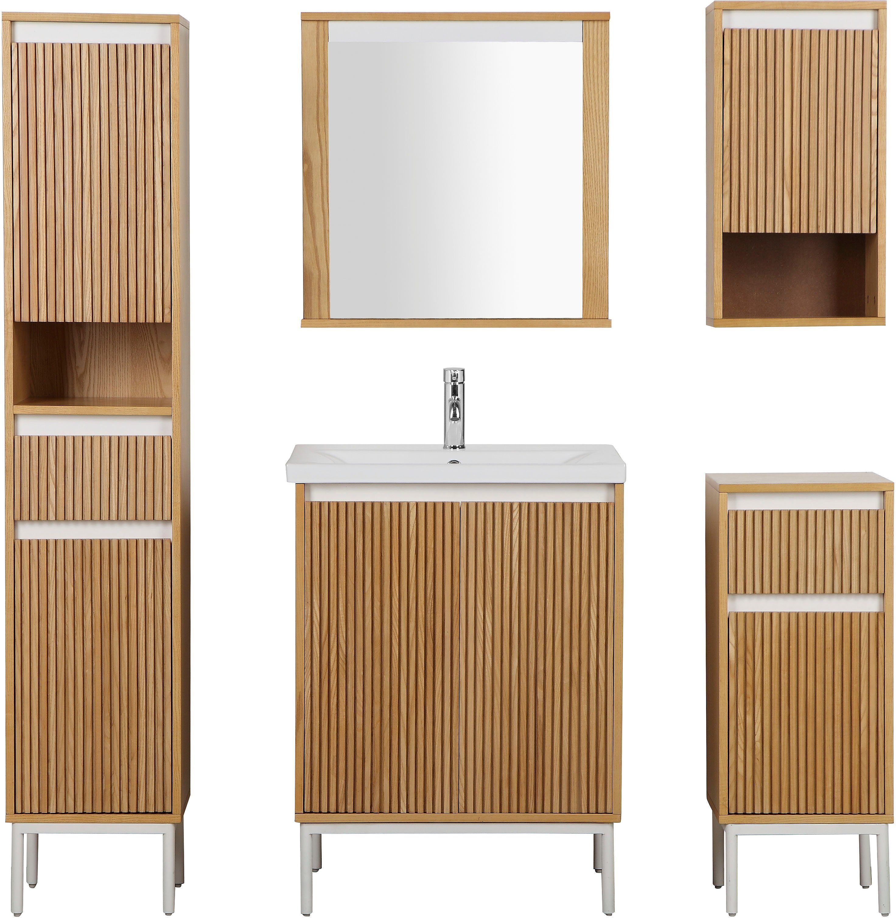 welltime Badspiegel Falun Badkamerspiegel met planchet, breedte 55 cm