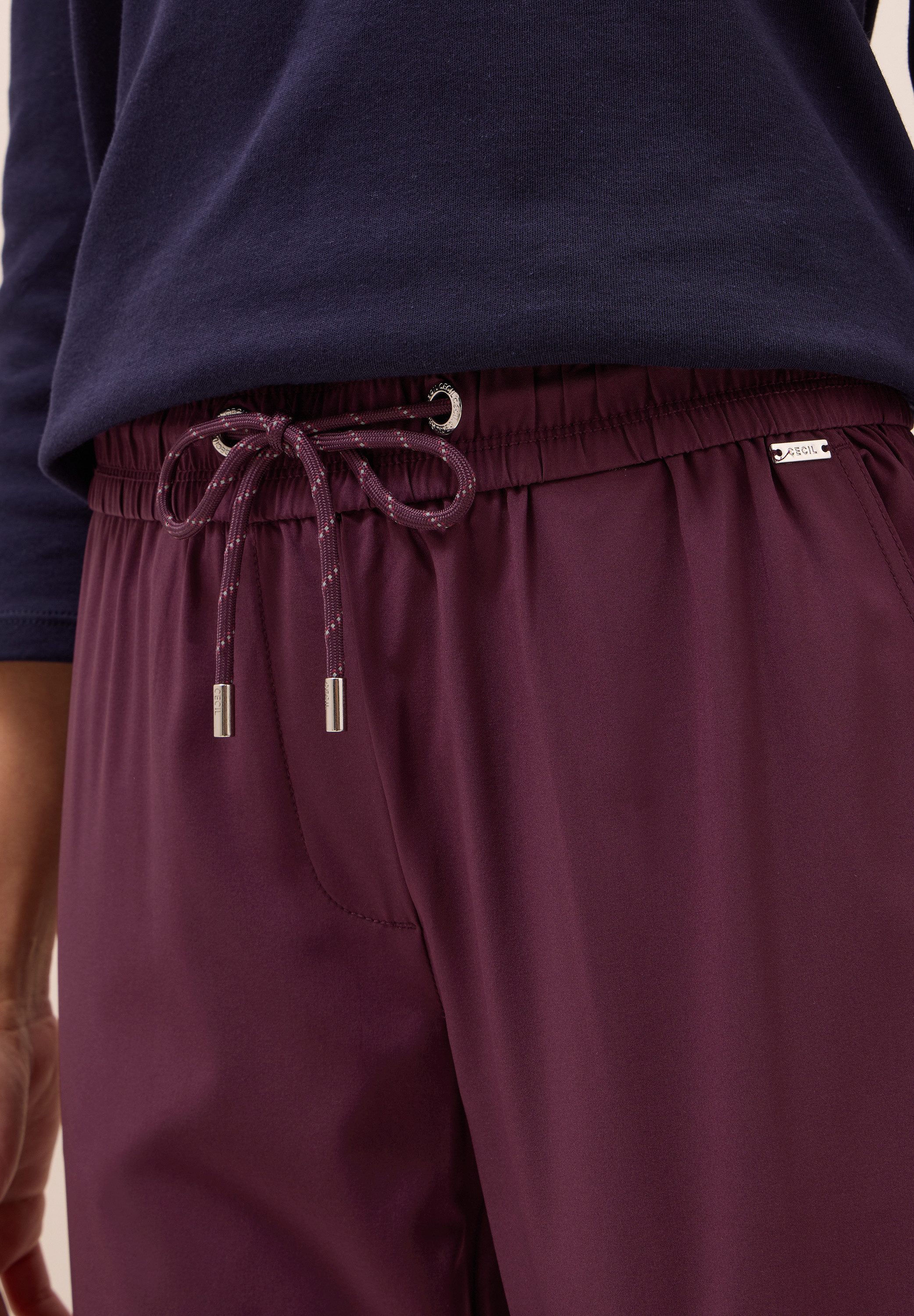 Cecil Stoffen broek Style Tracey Light met elastische band en rijgkoord