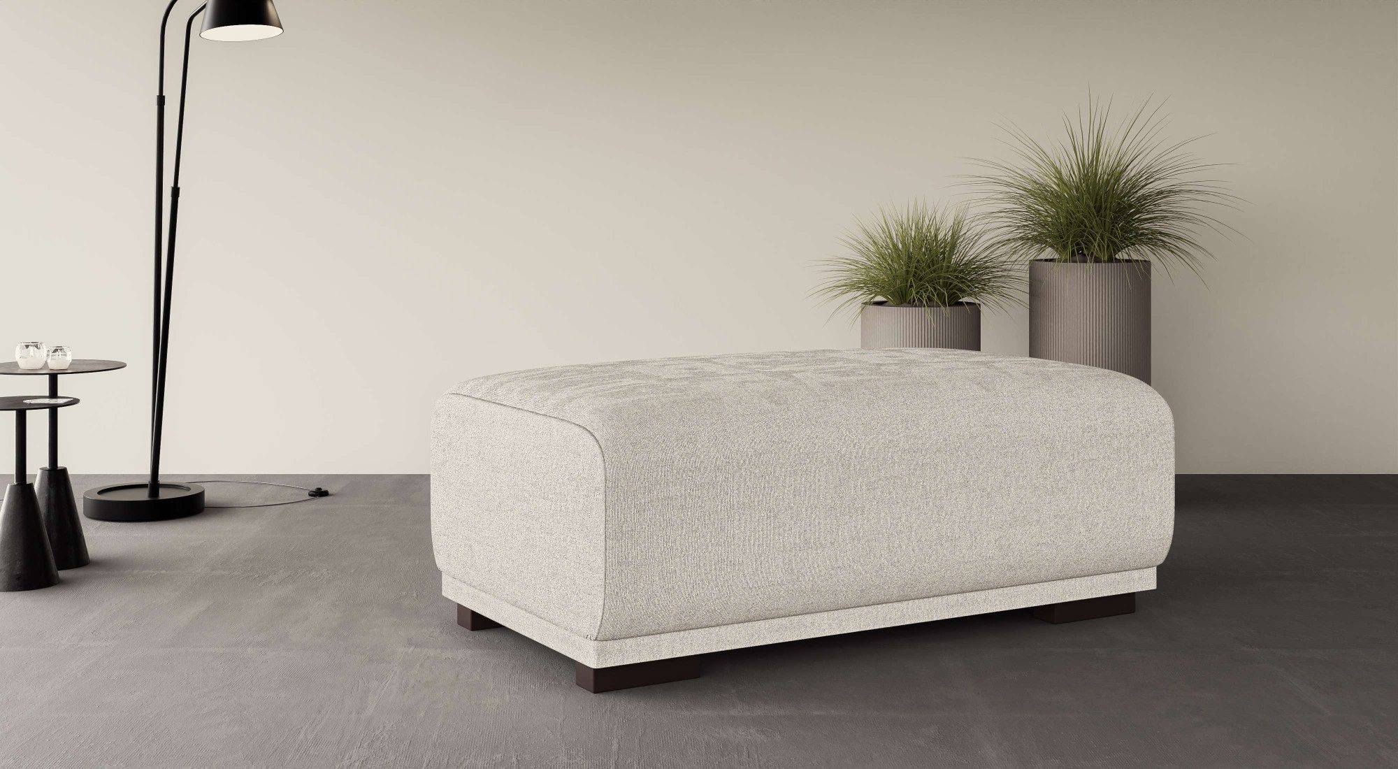 Home affaire Hocker BORNHOLM, grote poef passend bij de serie, afmetingen B/D/H: 122/72/46 cm