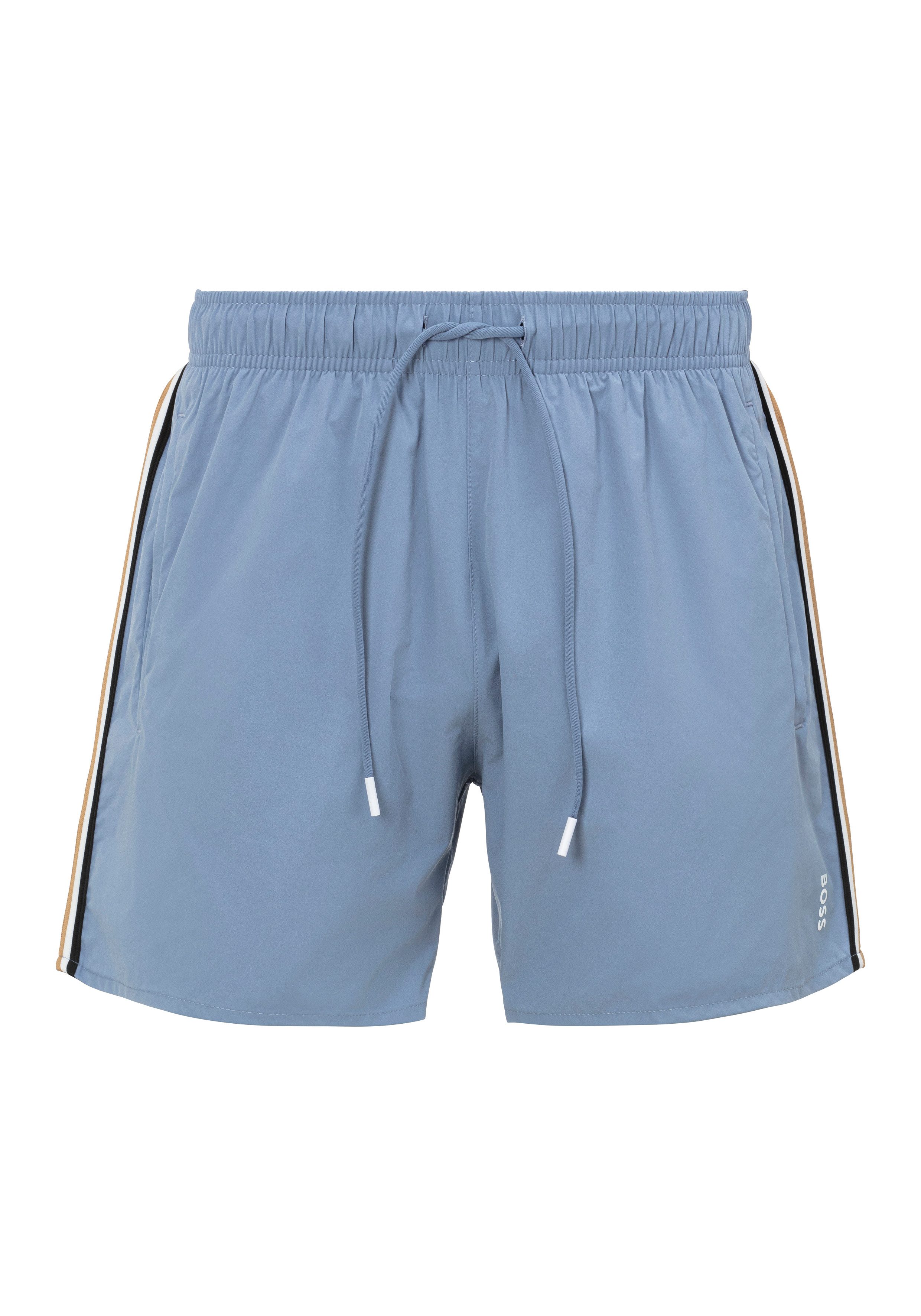 BOSS Zwemshort Iconic met contraststrepen opzij