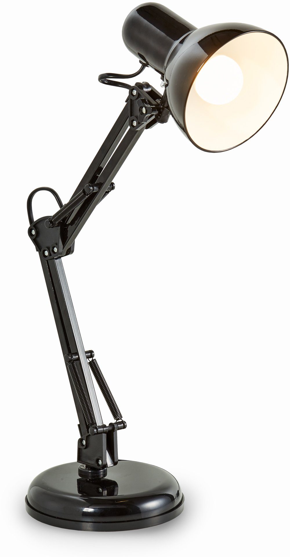 B.K.Licht Bureaulamp Draco Tafellamp, zwart, metaal, retro, bureau, draaibaar en kantelbaar