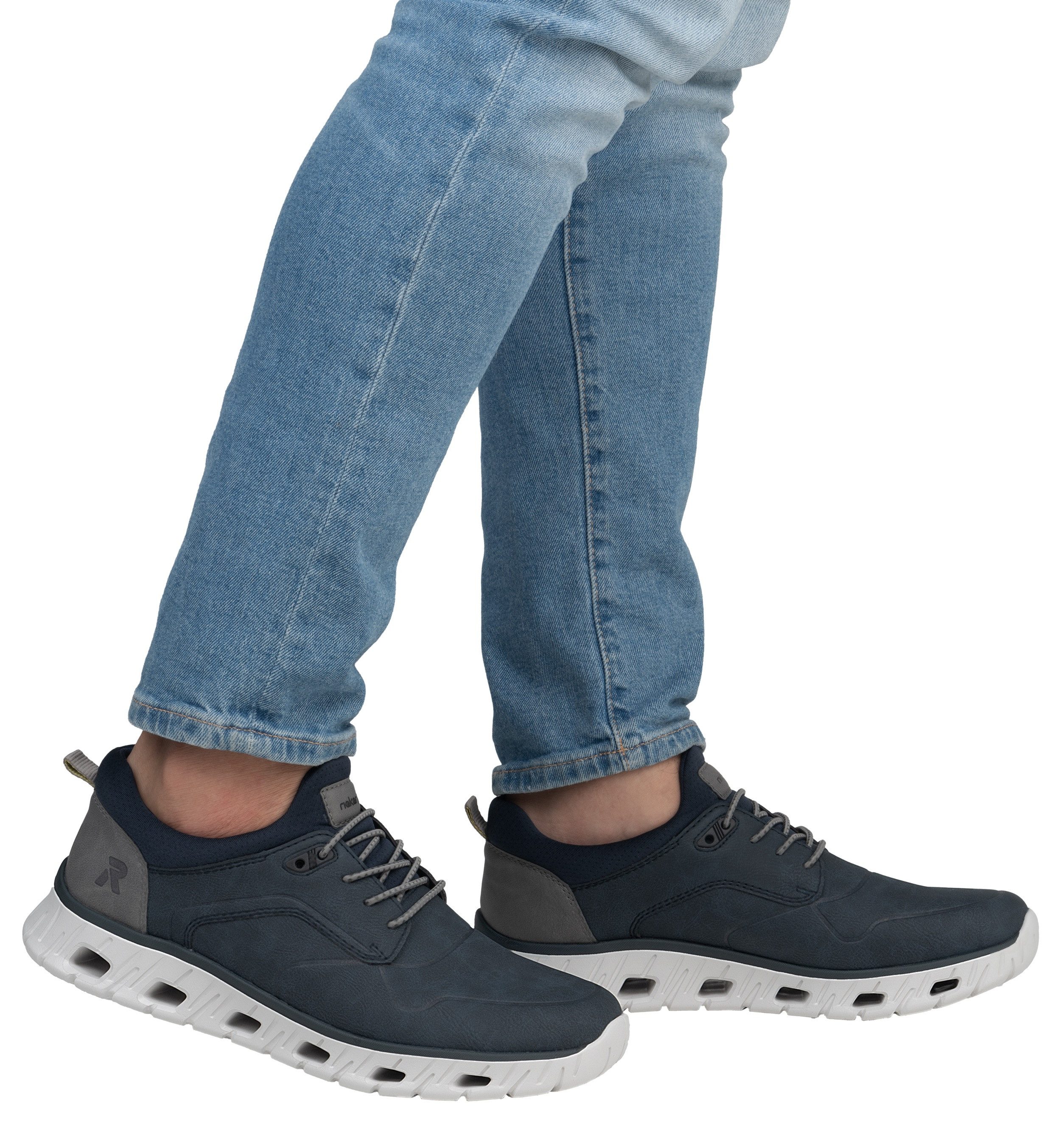 RIEKER Sport Slip-on sneakers , vrijetijdsschoen, lage schoen, instapschoen met modieuze loopzool