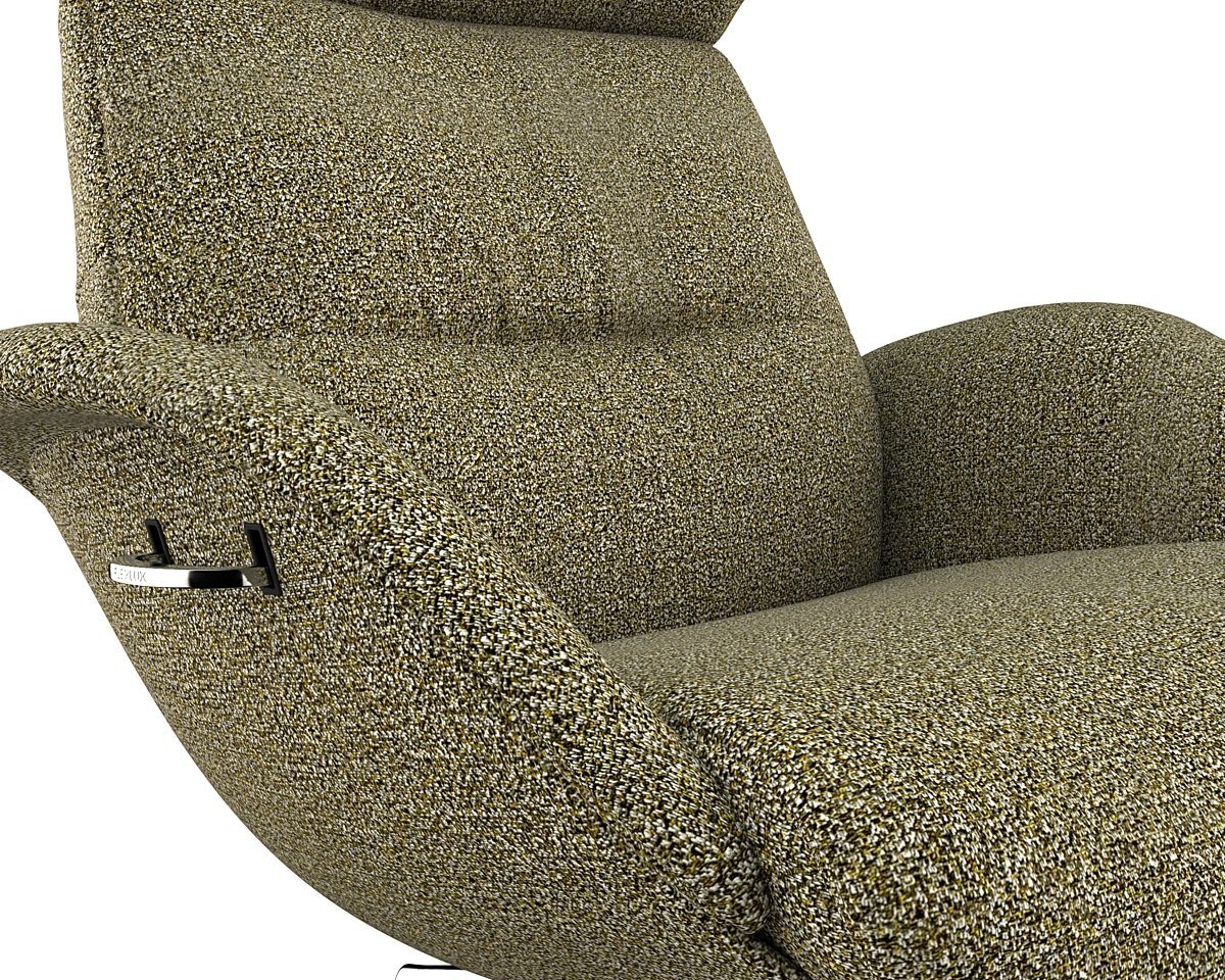 FLEXLUX Relaxfauteuil More, functionele stoel, gestoffeerde stoel, armleunstoel, TV-fauteuil Premium comfort, rug- en hoofdeindeverstelling, draaibaar, voet van aluminium