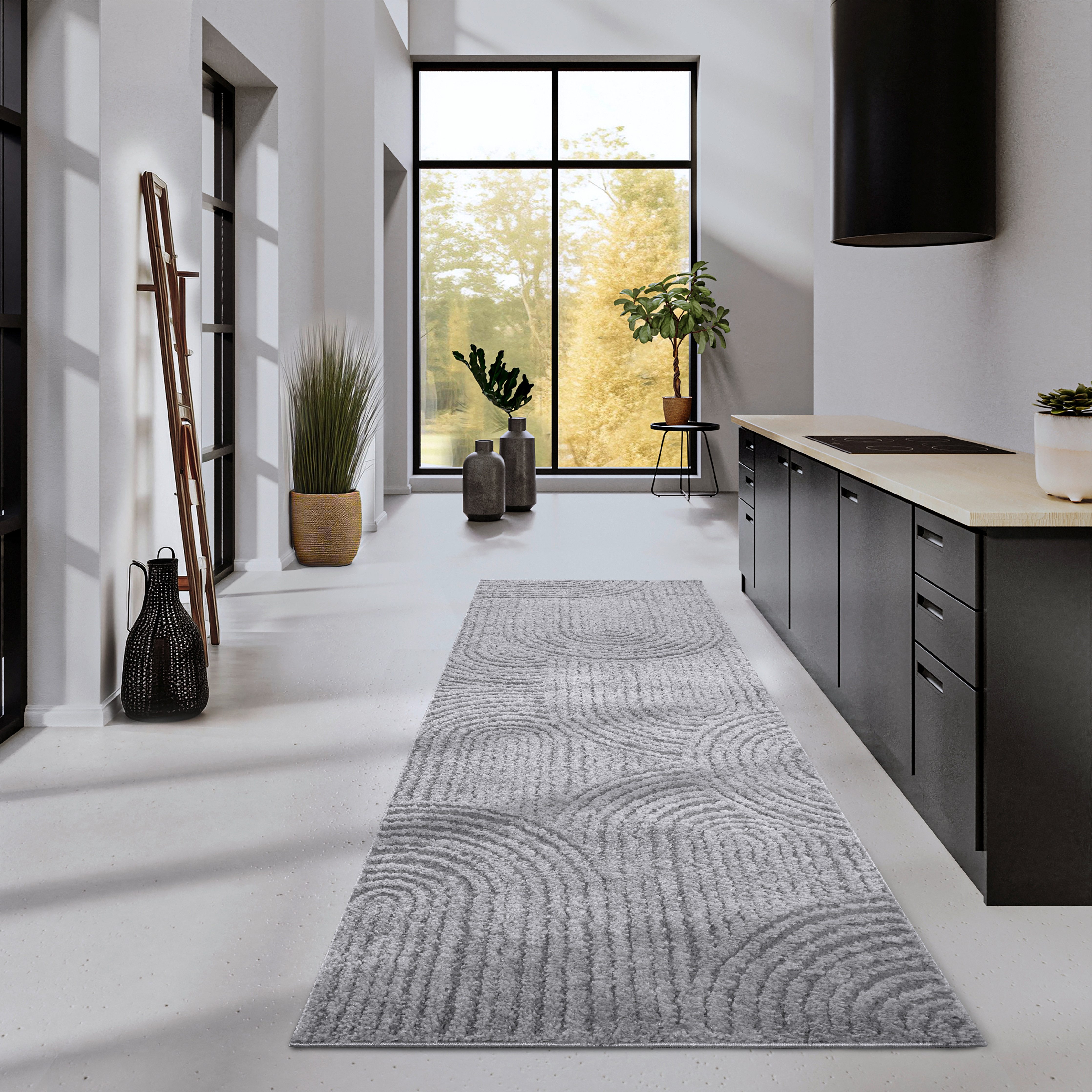 ELLE DECORATION Design-vloerkleed Chappe Shaggy, loper, pluizig, zacht, hoogpolig, modern, hoog-laag effect