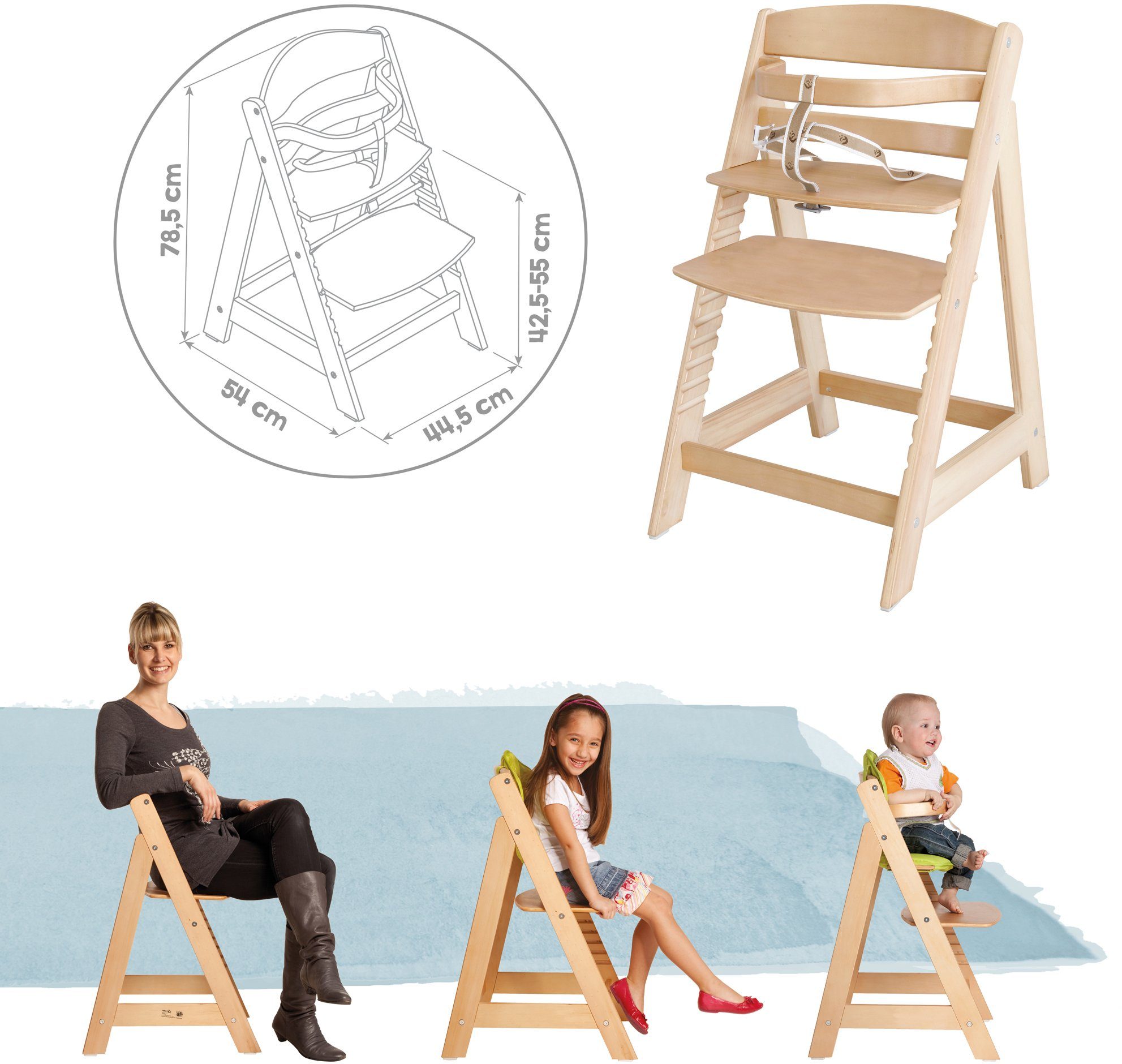 Roba® Kinderstoel Meegroeistoel Sit up III, naturel