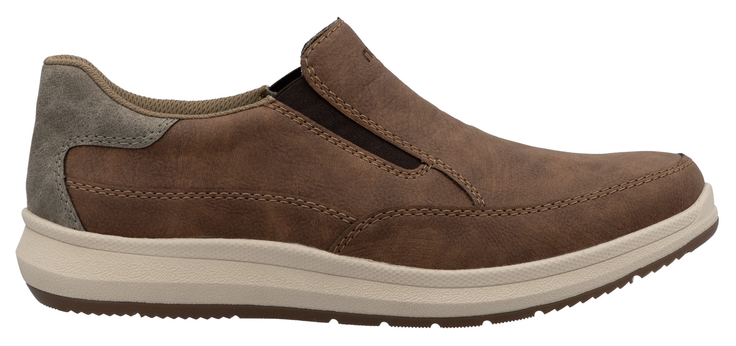 Rieker Instappers , slip-on sneaker, lage schoen, loafer, vrijetijdsschoen met elastische band