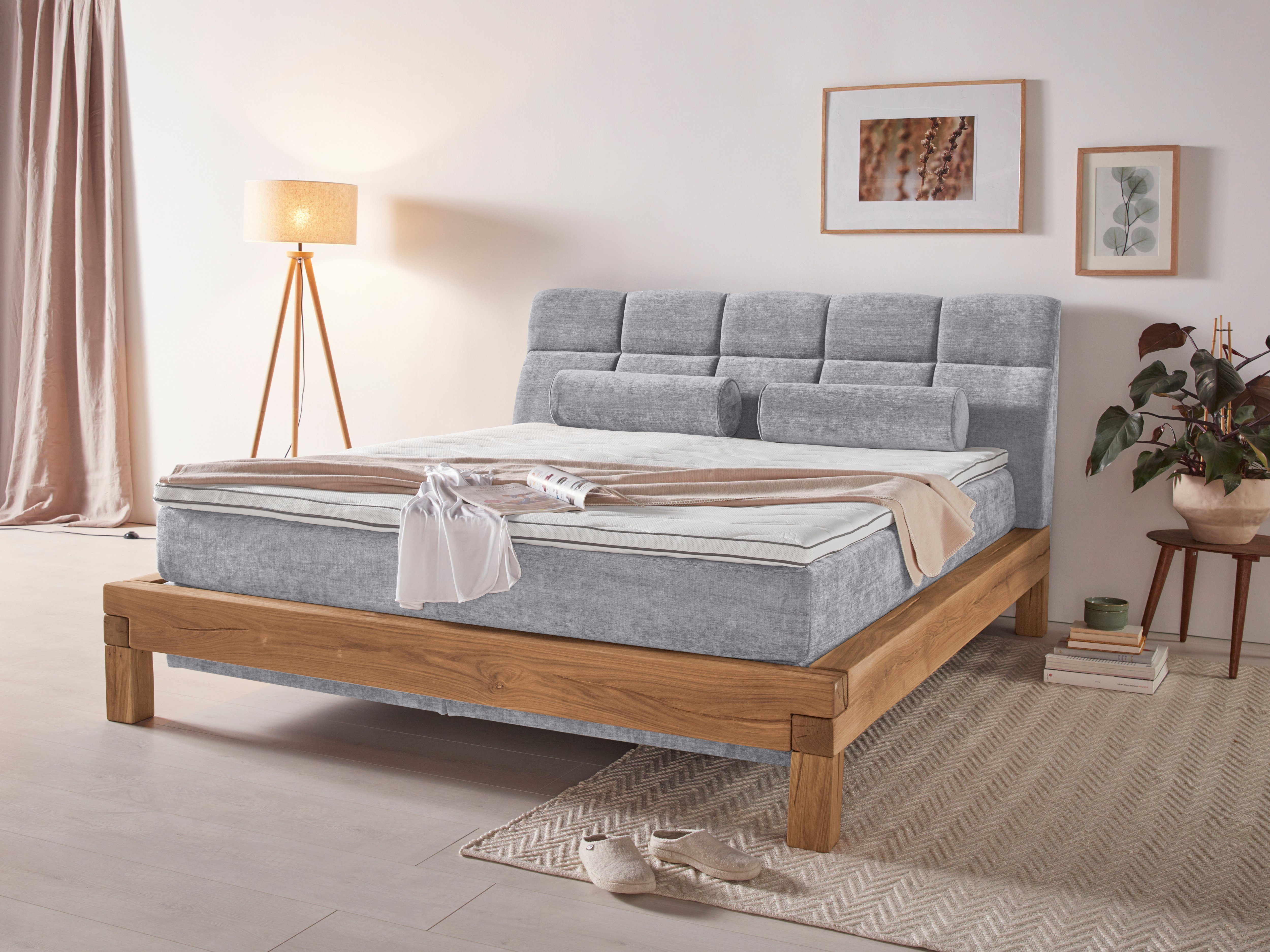 Home affaire Boxspring Villads Ligoppervlak: 180x200 cm, inside-boxspringonderbouw, gerecyclede stoffen