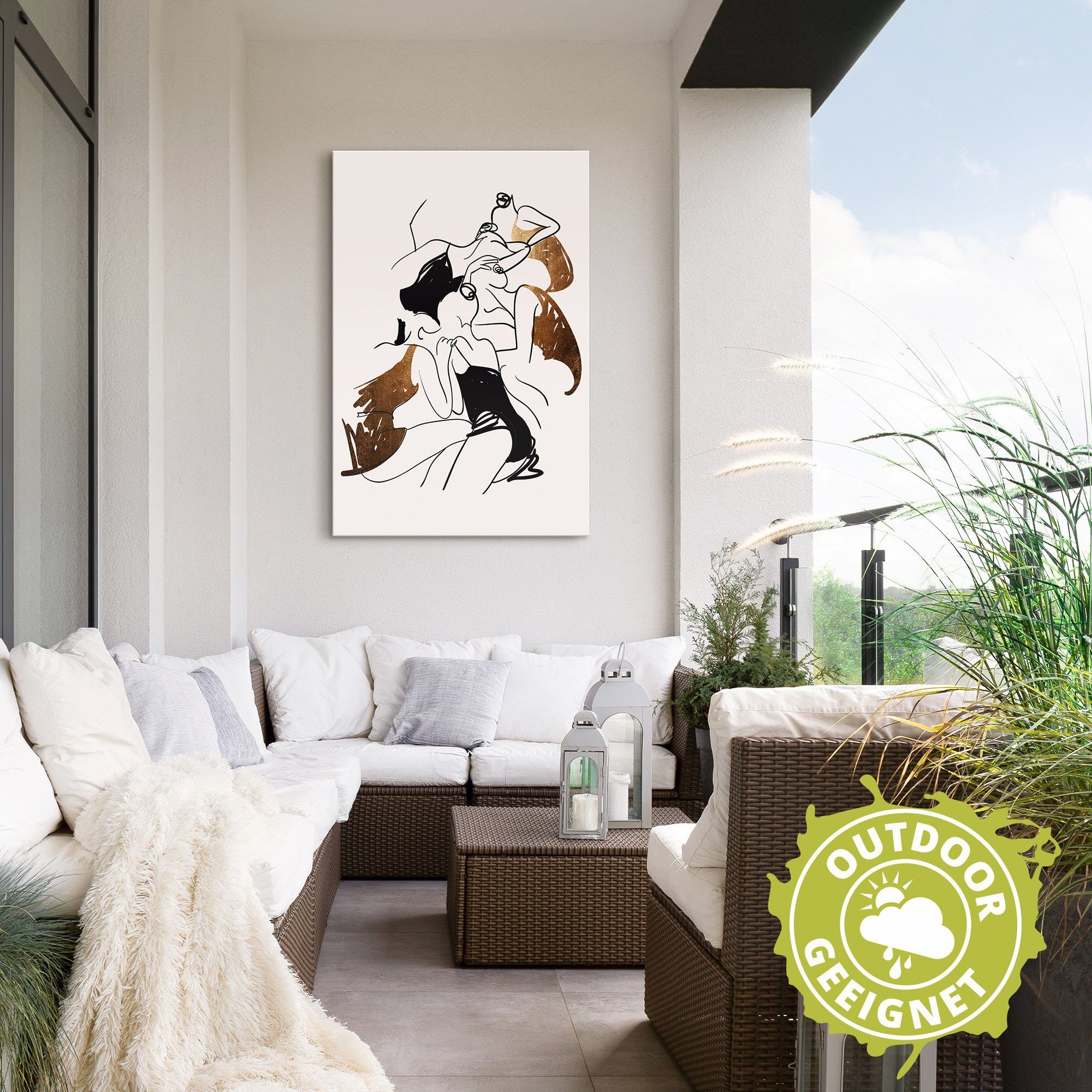 Artland Aluminium dibond print Ballerina's geschikt voor binnen en buiten, buitenafbeelding