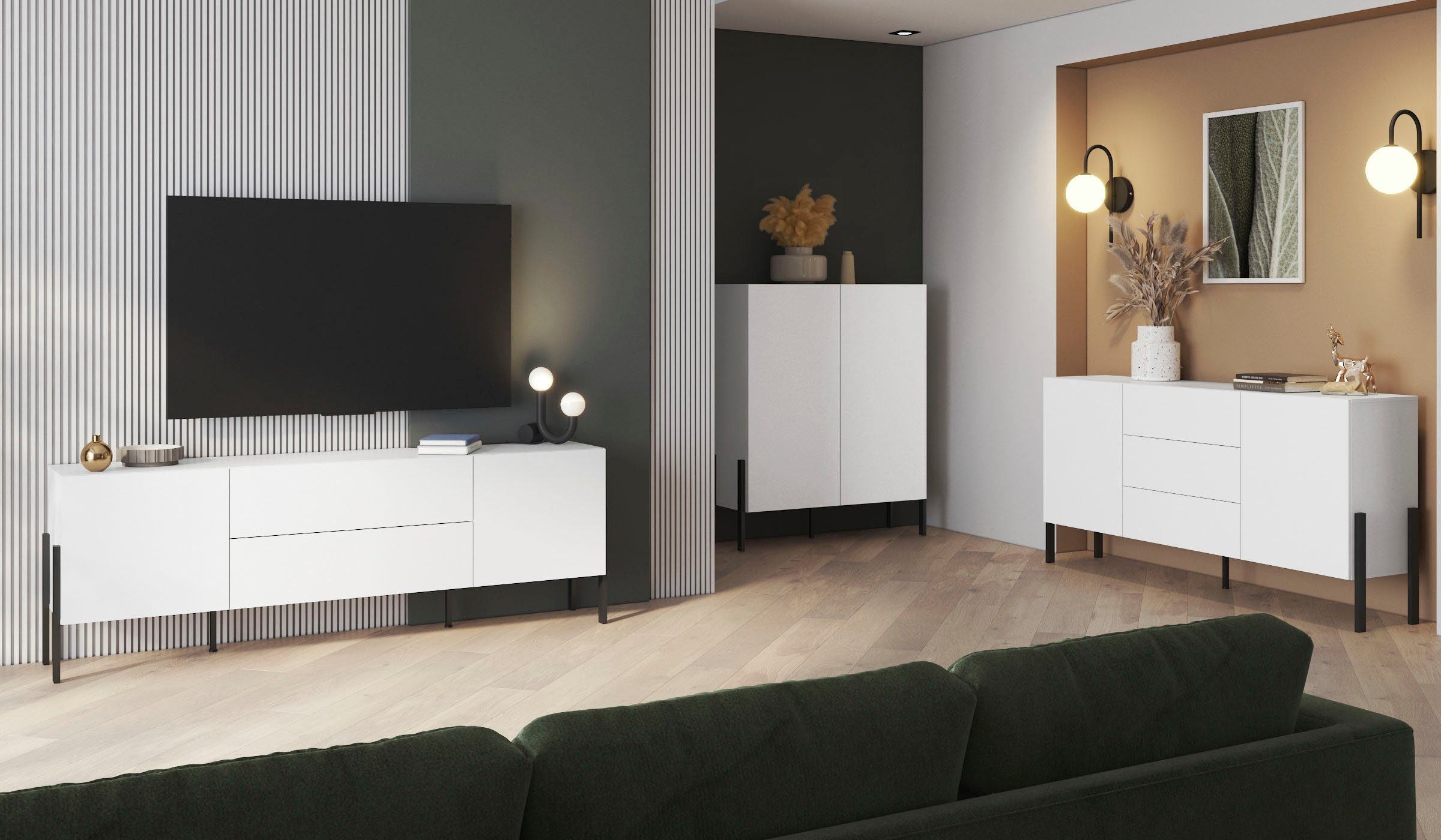 INOSIGN Dressoir Jukon, breedte 150 of 180 cm, moderne grepless commode