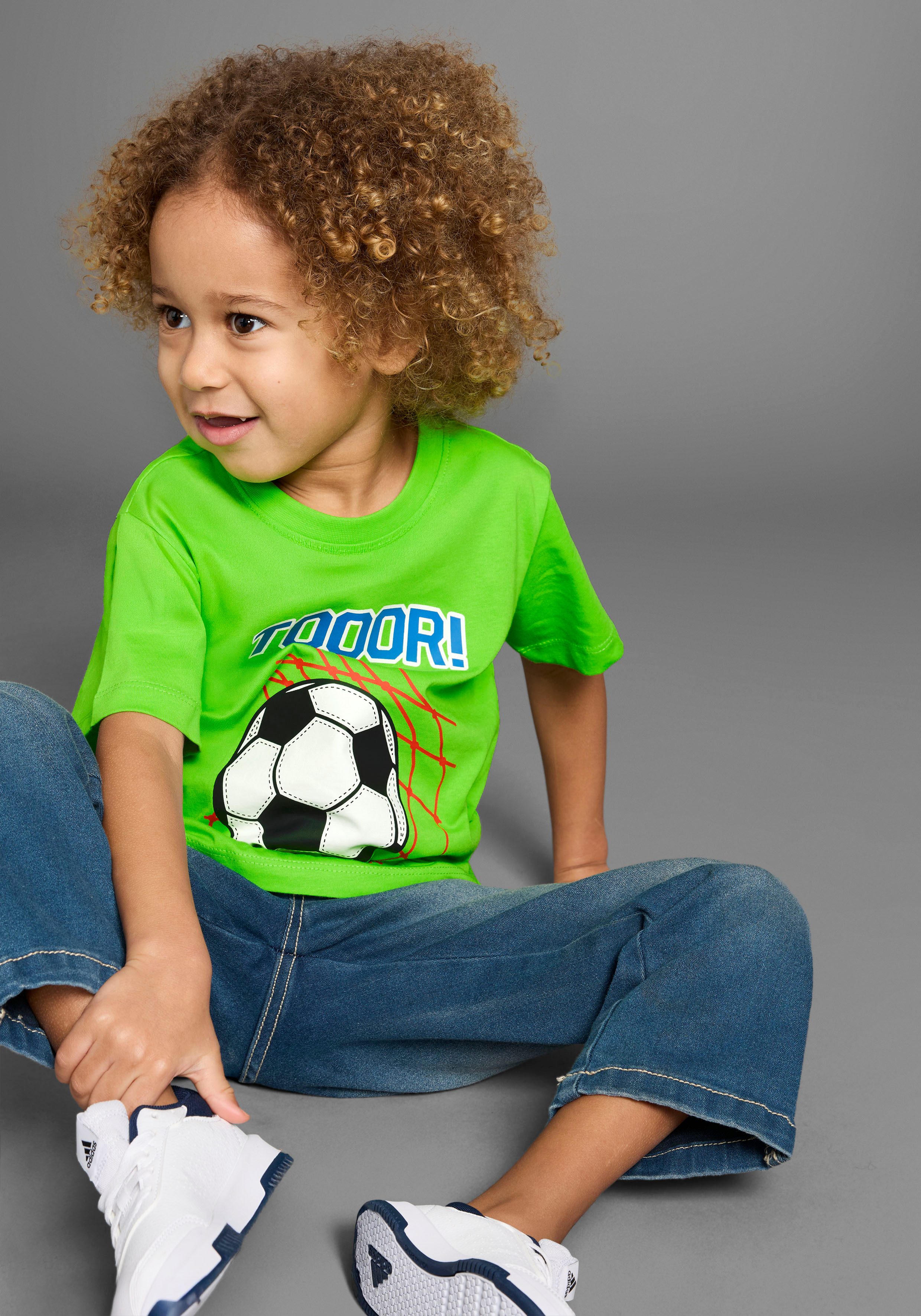 KIDSWORLD T-shirt Voetbal-print: TOOOR Korte mouwen, basic pasvorm, met statements/slogans