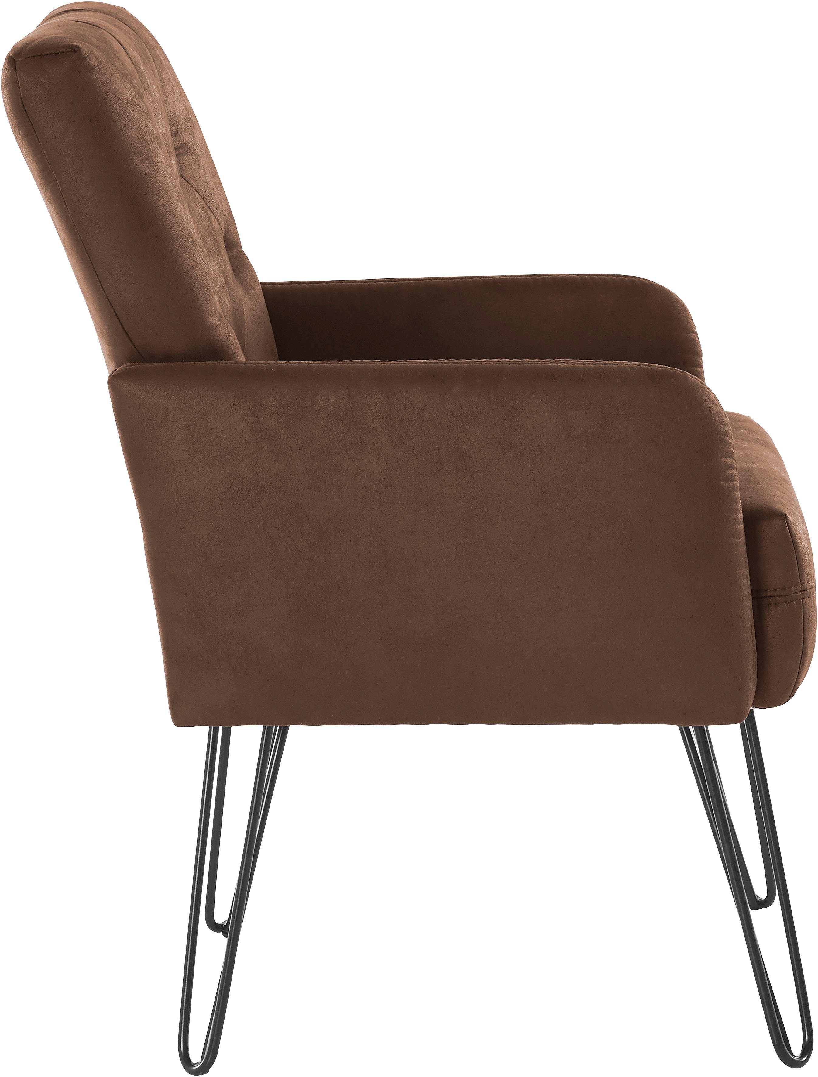 exxpo - sofa fashion Fauteuil Doppio, loungesessel met designonderstel, comfortabel en elegant