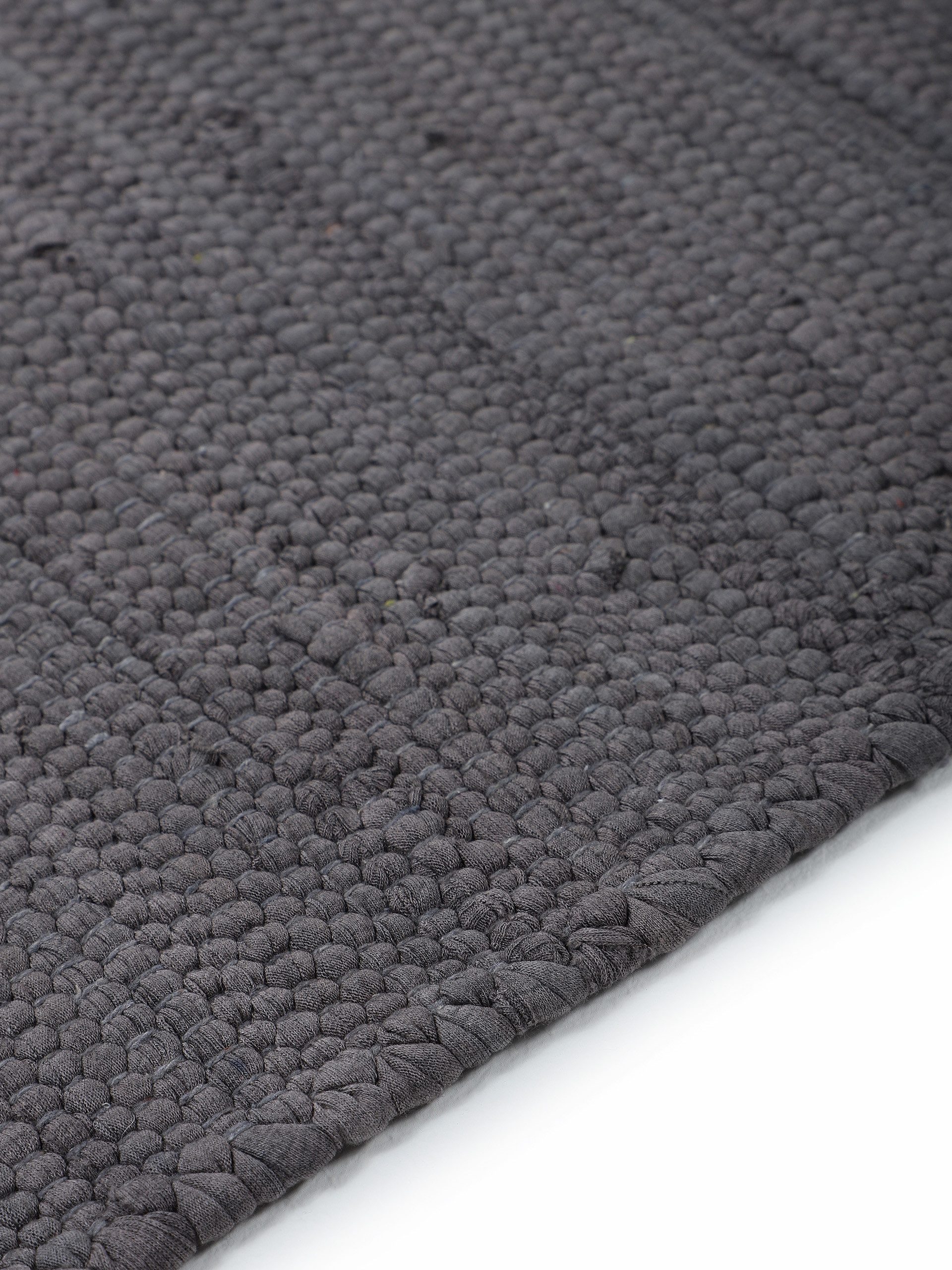 carpetfine Vloerkleed Kelim Chindi uni Tweezijdig te gebruiken kleed, puur katoen, met de hand geweven, unikleuren, met franje
