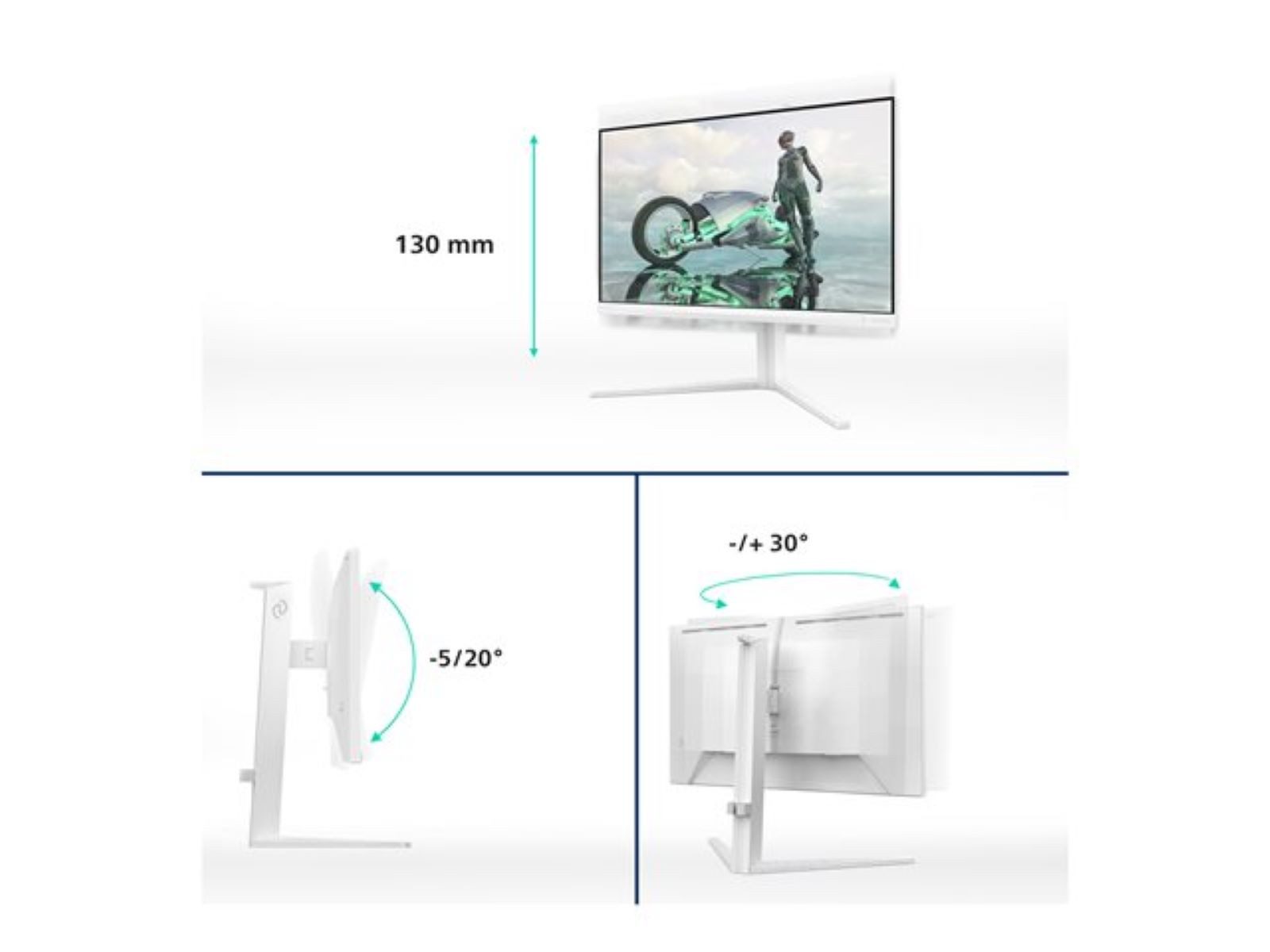 Philips Gaming-ledscherm 24M2N3201A, 60,5 cm / 24", Full HD, Hoogte, pivot (rotatie), draaiing, helling, luidspreker