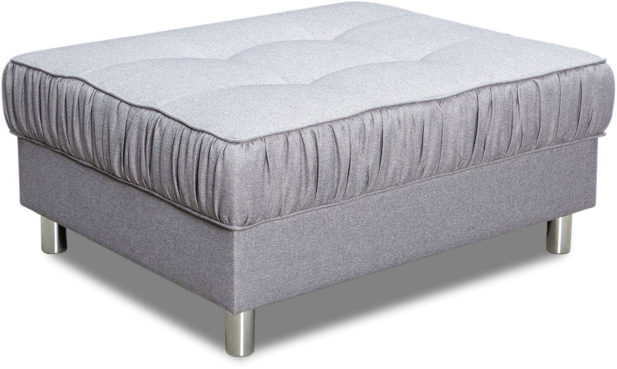 COLLECTION AB Hoekbank Cannes L-vorm met hocker, inclusief slaapfunctie