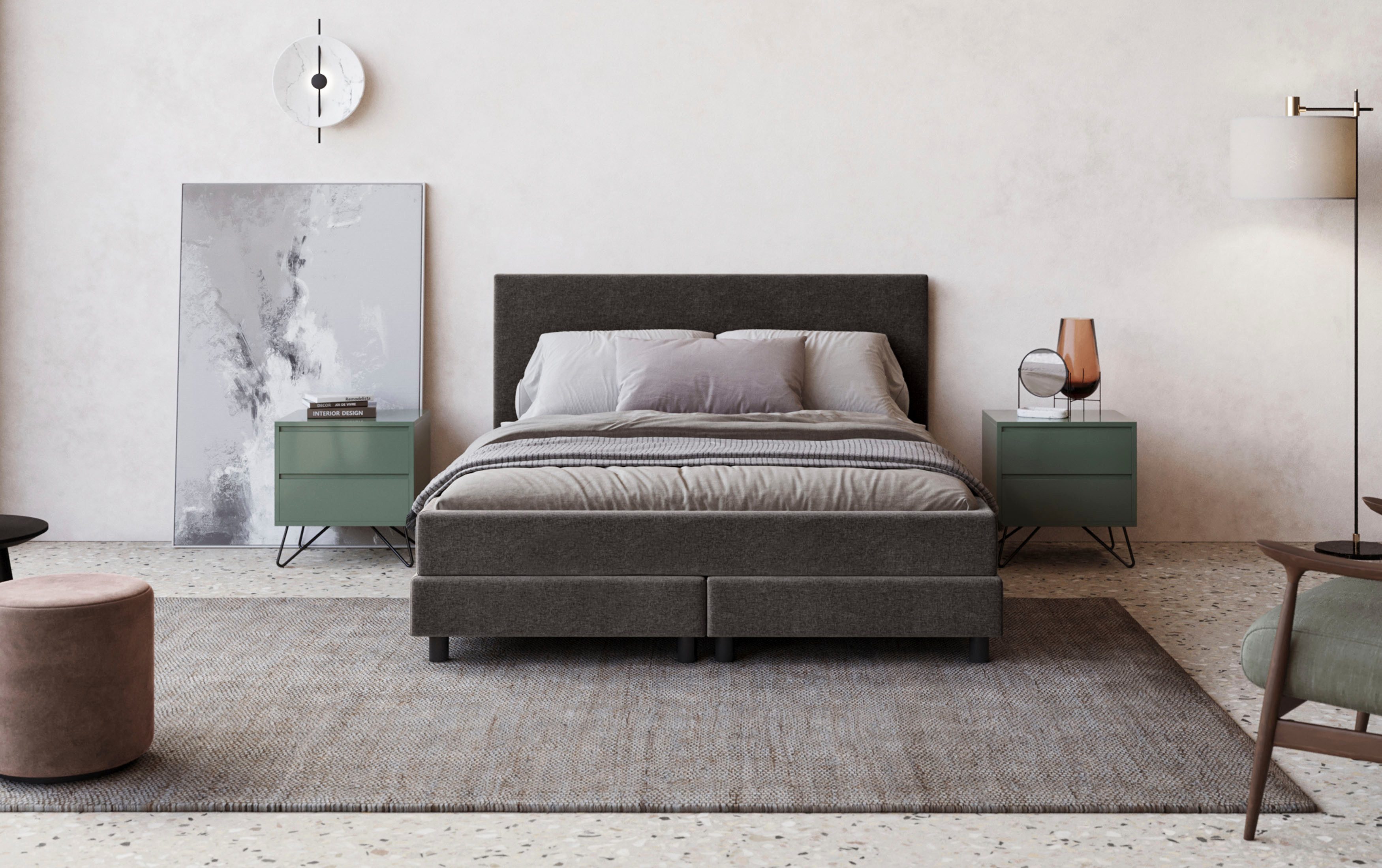 COTTA Boxspring Andorra incl. topper, verkrijgbaar in verschillende breedtes