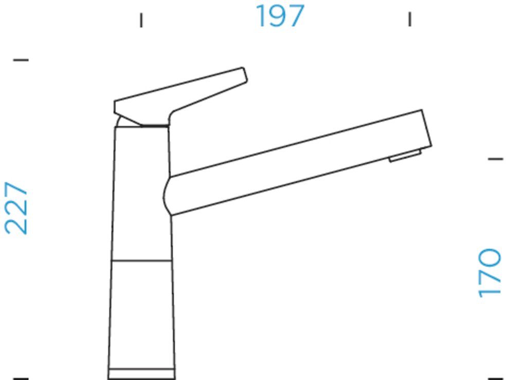 Schock Keukenkraan SC-510 FA Feestuitloop, draaibereik 360°