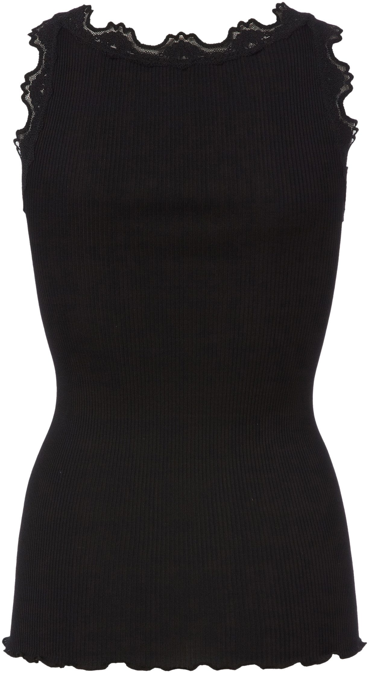 rosemunde Tanktop Babette Silk Top prachtige vintage kantafwerking aan hals en bandjes