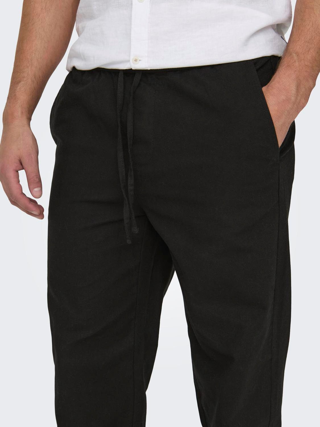 ONLY & SONS Trainingsbroek ONSSINUS LOOSE 0007 COT LIN PANT NOOS