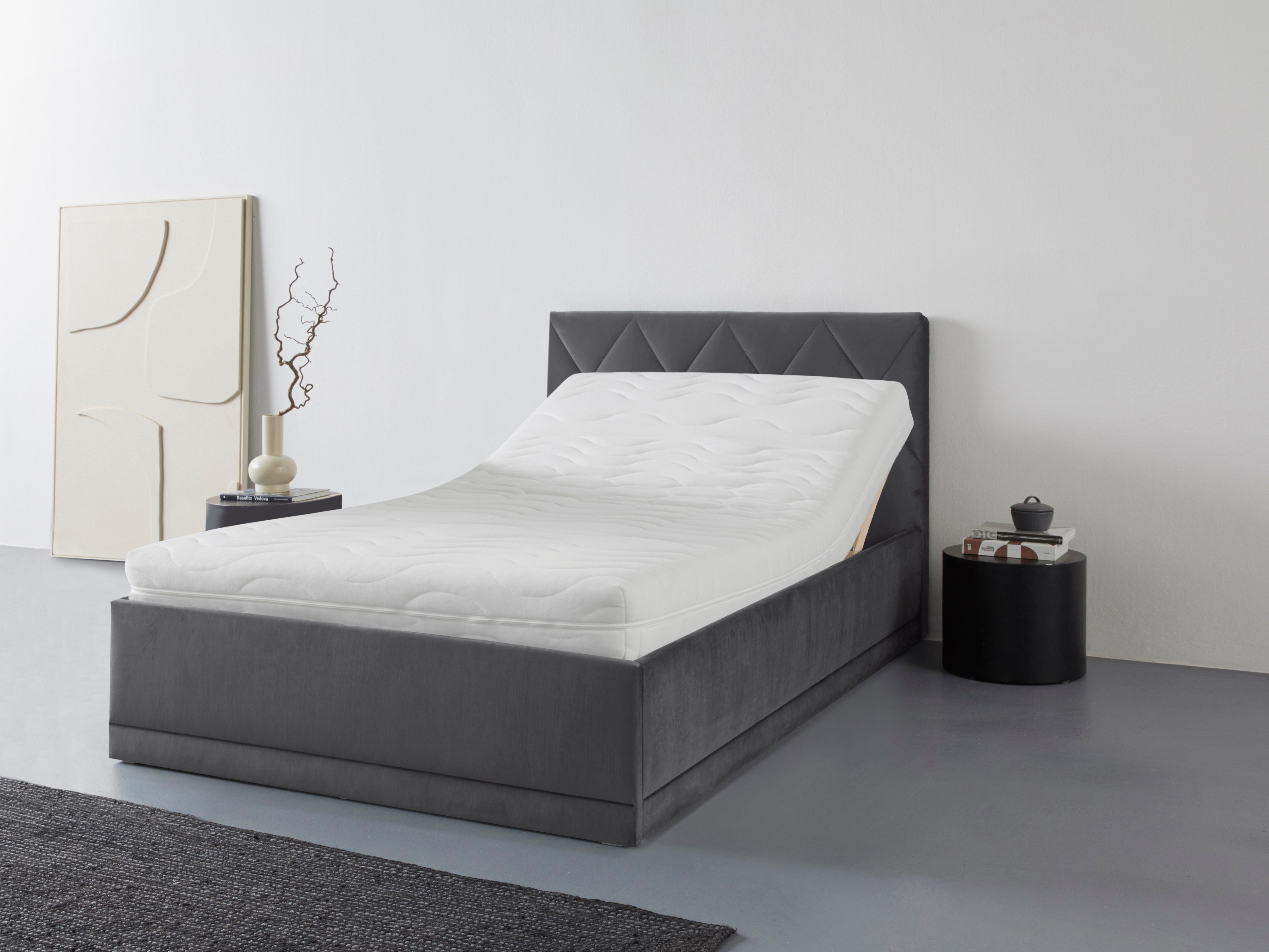 Westfalia Polsterbetten Gestoffeerd bed ADAMAS ook met bedlade, knoopdetails met stras