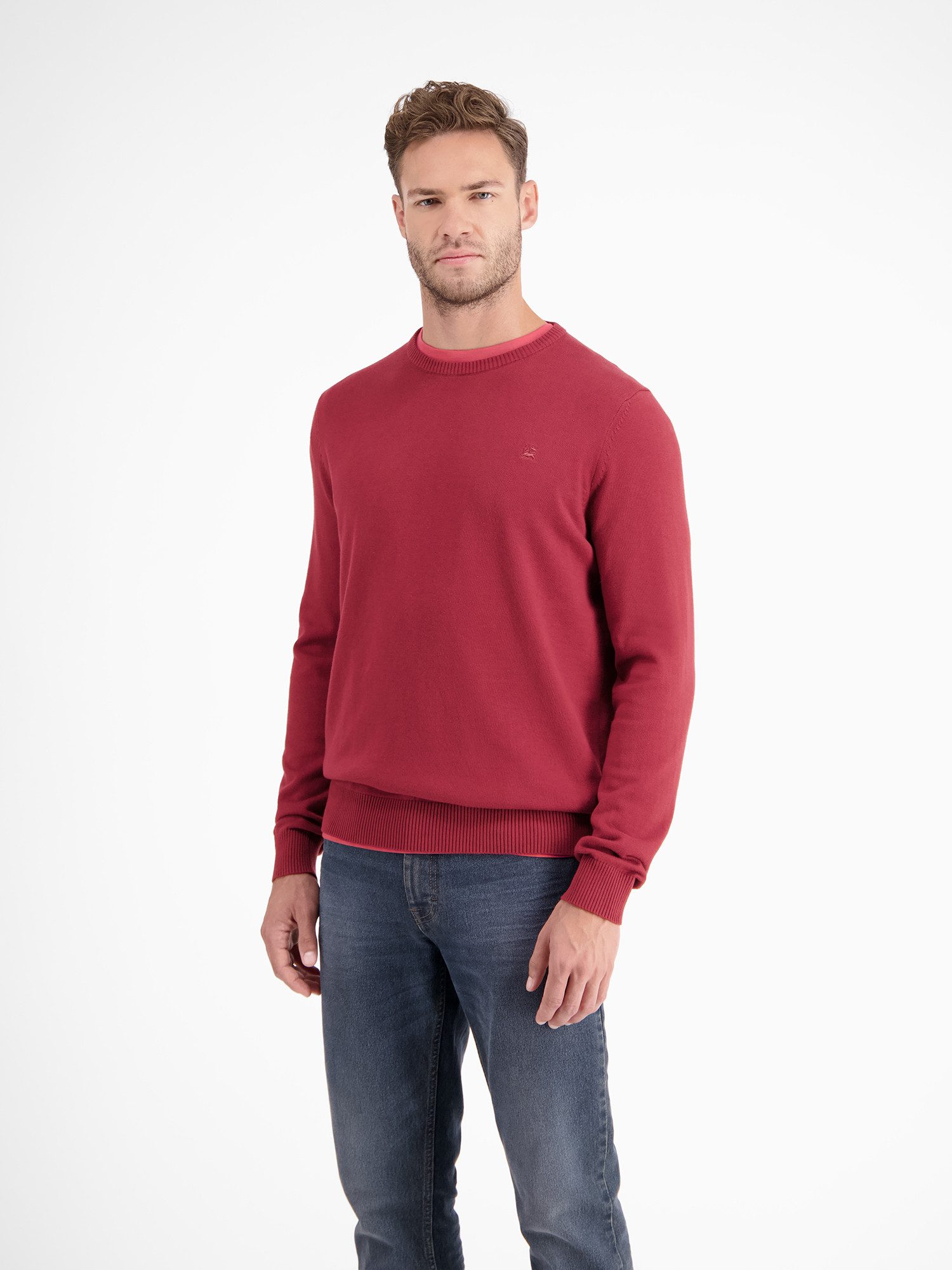 Lerros Gebreide trui LERROS crewneck gebreide pullover