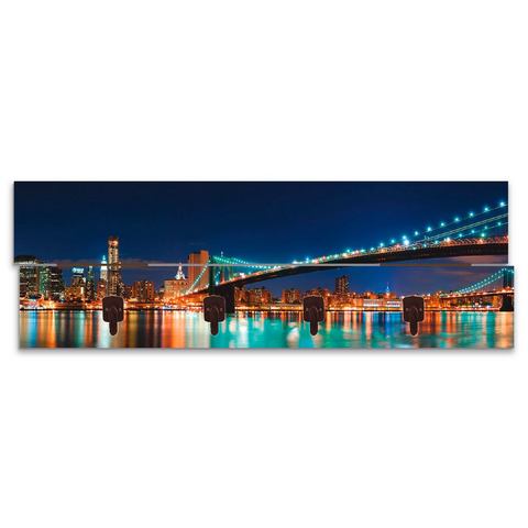 Artland kapstokpaneel New York Skyline Brooklyn Bridge