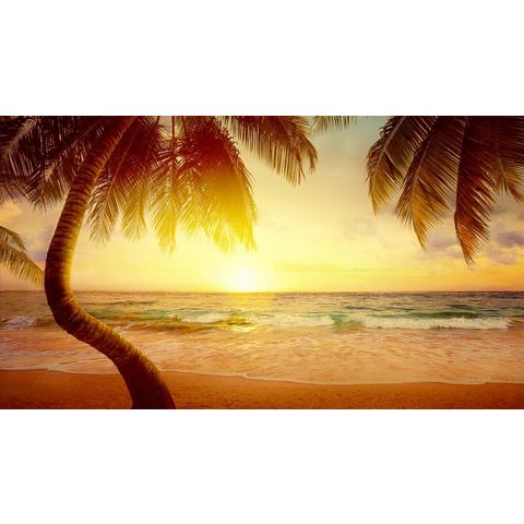 Papermoon Fotobehang Tropischer Strand Sonnenaufgang