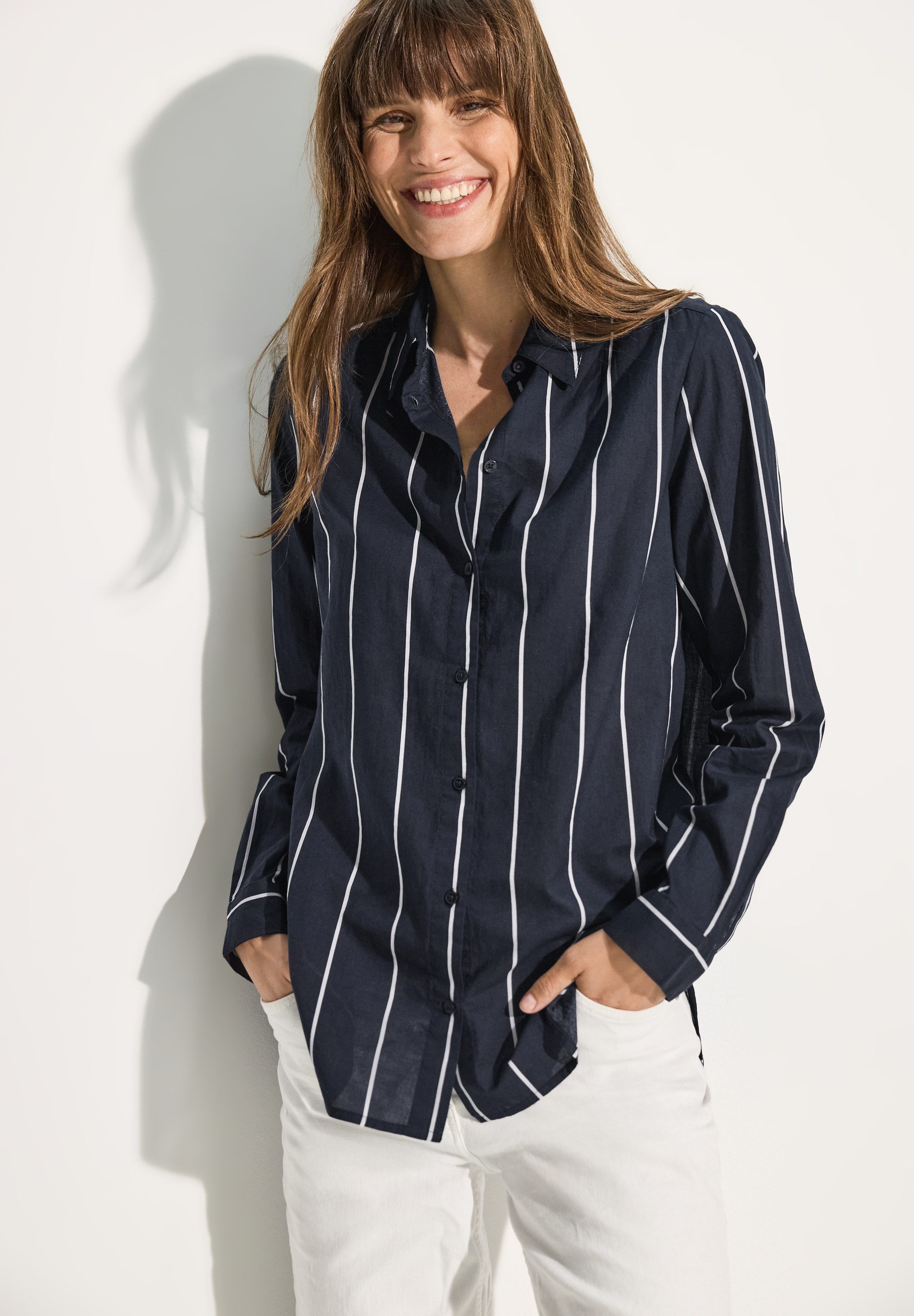 Cecil Blouse met lange mouwen met gestreept patroon
