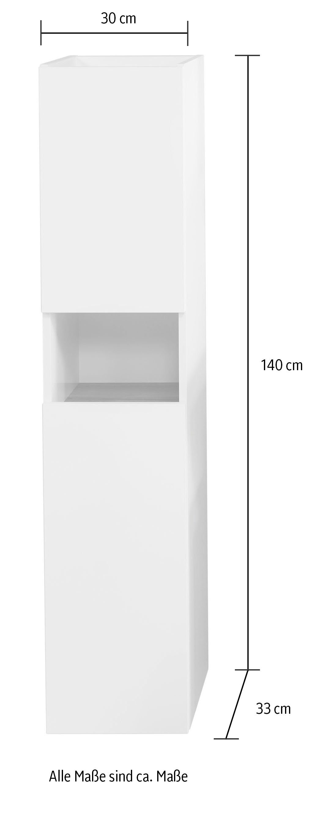 Saphir Badkamerserie Quickset 947 3-delig, wastafelonderkast met spiegel Onderkast, 4 deuren, 2 planken, incl. deurdempers, wit glans (4-delig)