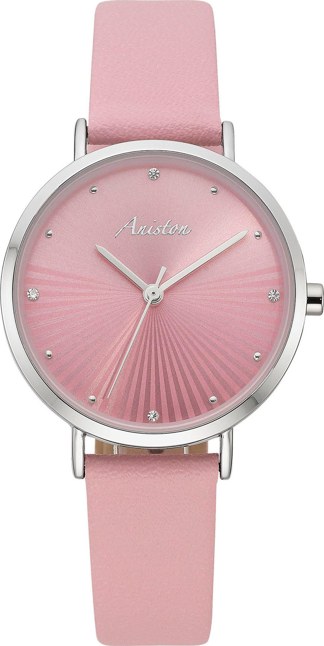 Aniston JEWELRY & WATCHES Kwartshorloge Horloge, dameshorloge, analoog, glasstenen, nieuwe collectie