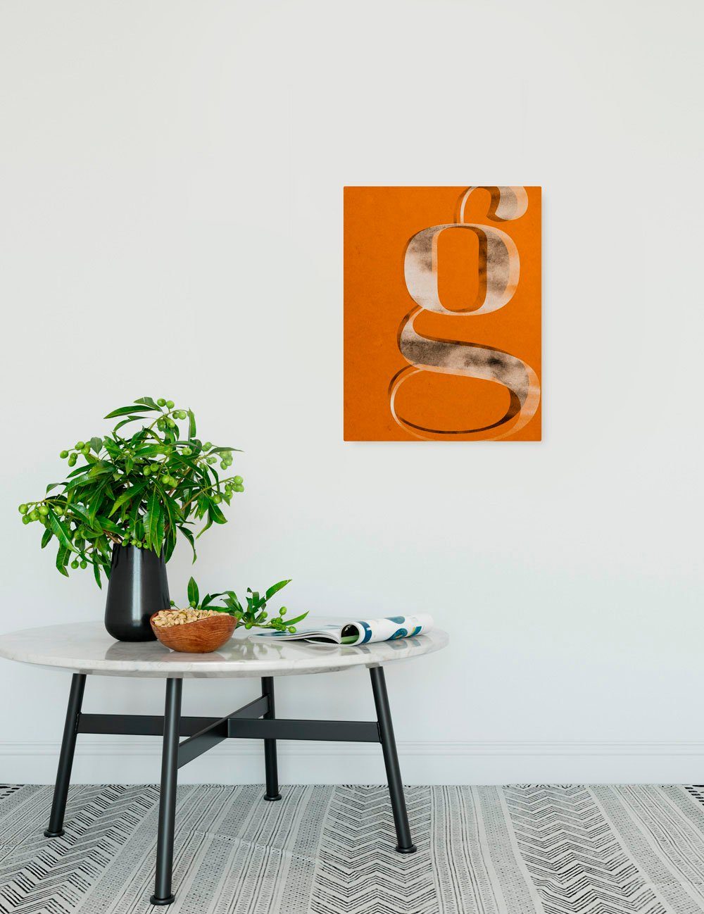 Komar Artprint op linnen Typo G wie Gustav - Afmeting 30 x 40 cm (1 stuk)
