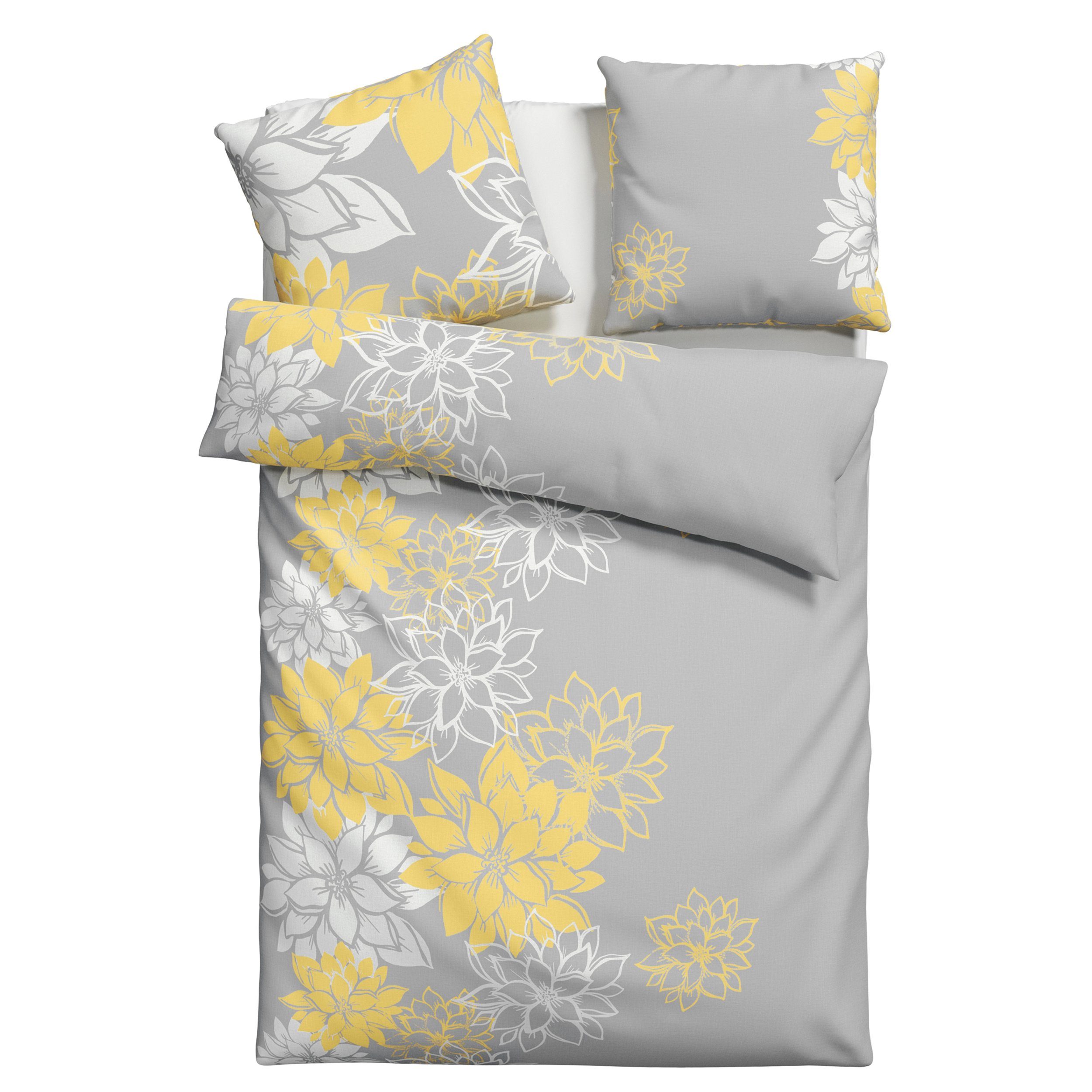 Home affaire Overtrekset Susan in mt. 135x200 of 155x220 cm in verschillende kwaliteiten, romantische dekbedovertrek met bloemen (2-delig)
