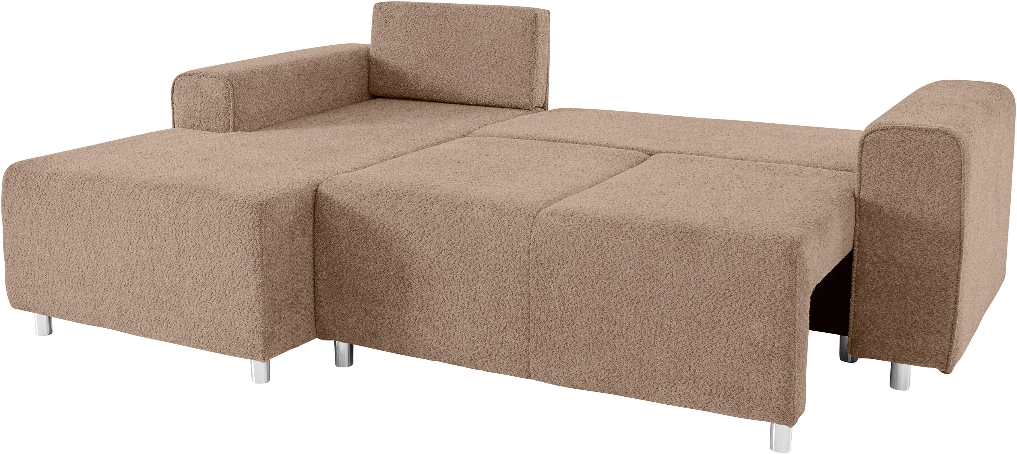 Guido Maria Kretschmer Home&Living Hoekbank Györ L-vorm, optioneel met bedfunctie en bedlade inclusief 2 sierkussens