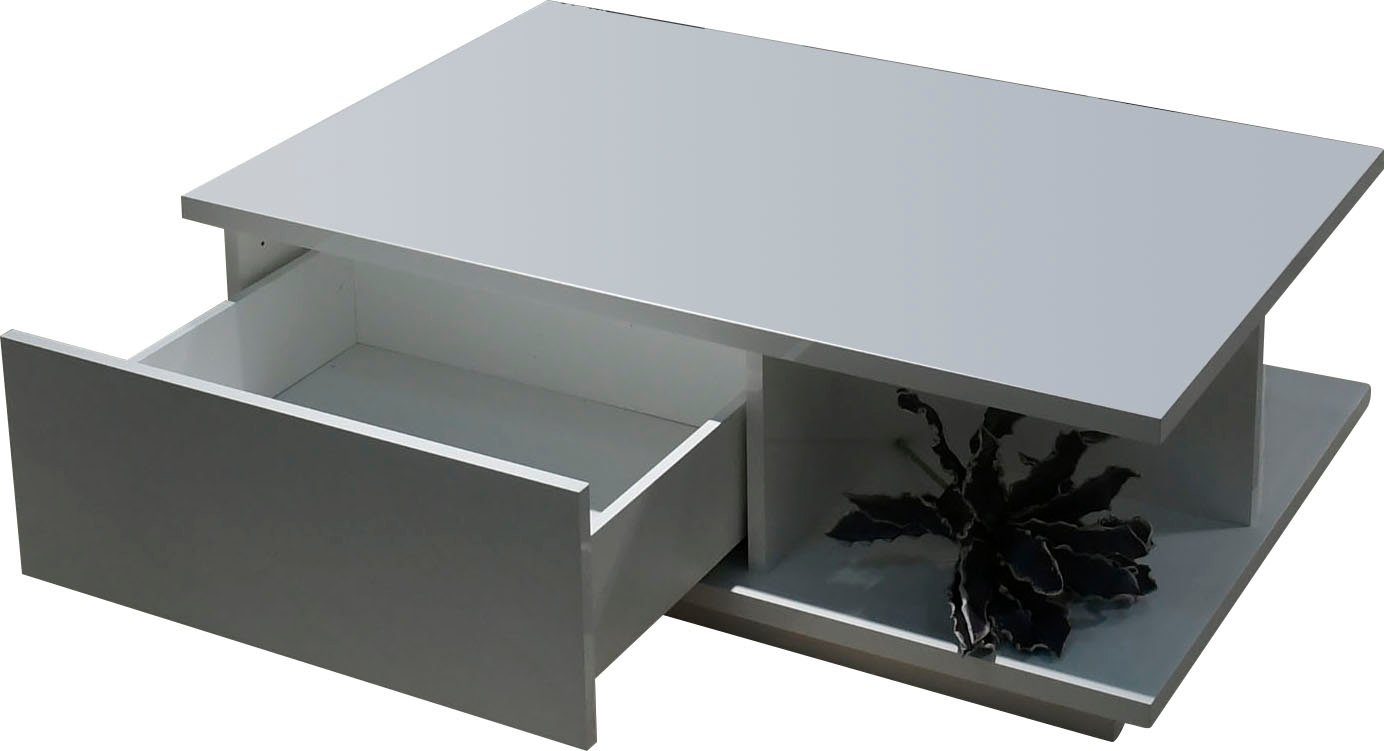Places of Style Salontafel Piano UV gelakt, woonkamer tafel met lade inclusief soft-closefunctie
