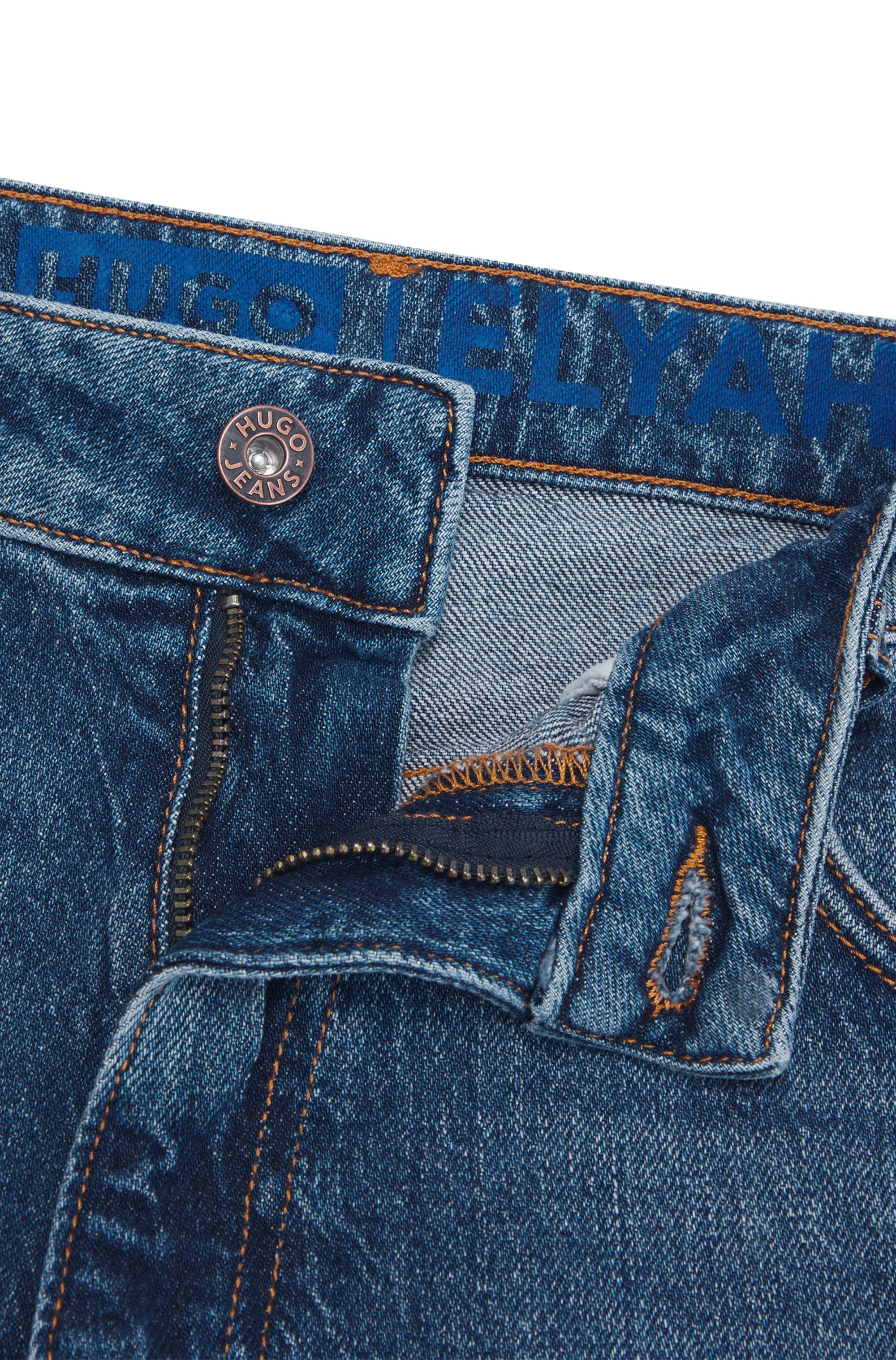 HUGO Blue Straight jeans Elyah Straight fit jeans met hoge taille, lange lengte 36