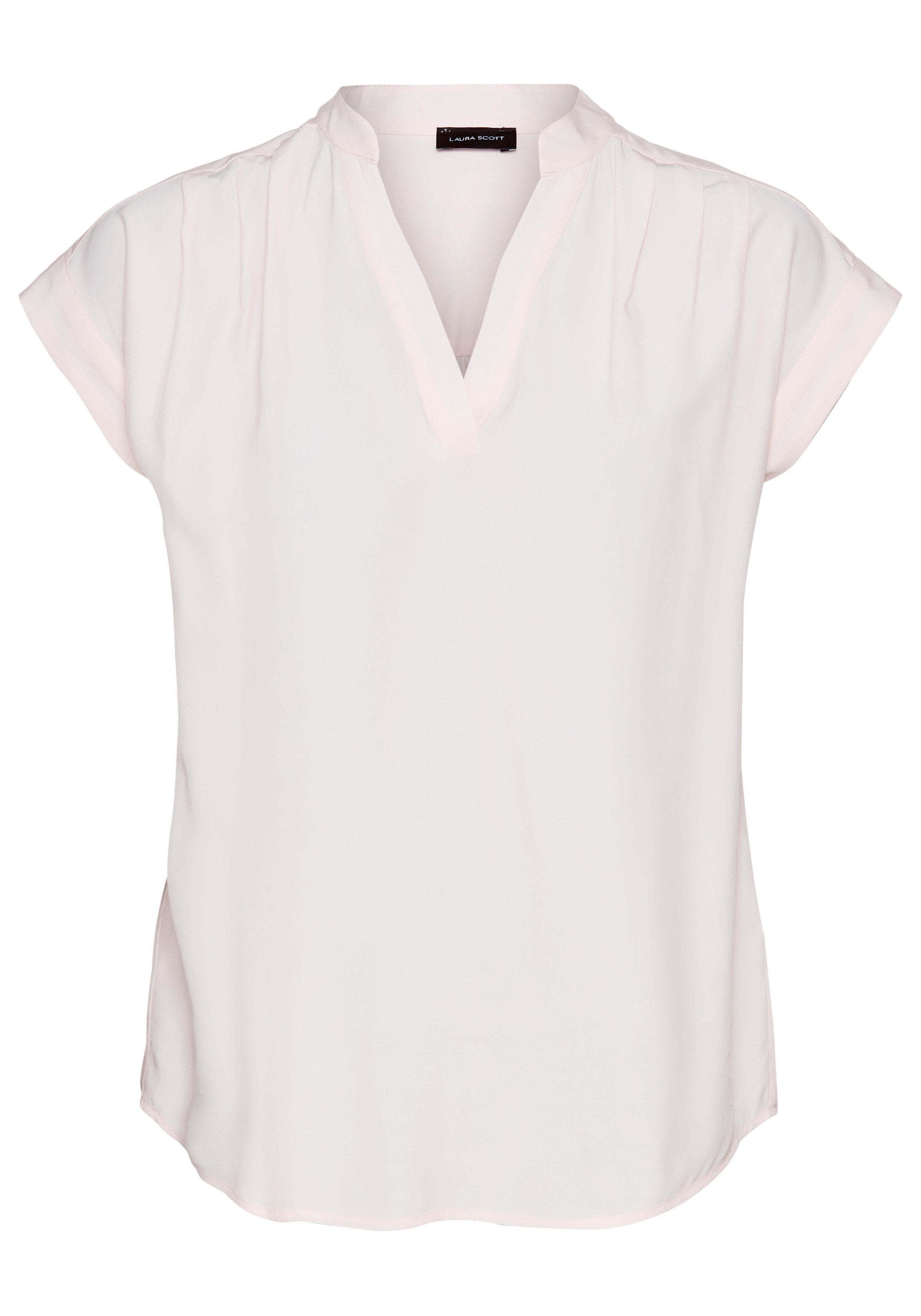 Laura Scott Blouse met korte mouwen met verbrede schouders