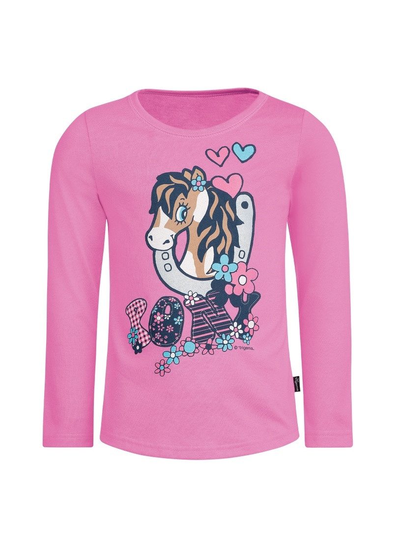 Trigema Longsleeve TRIGEMA langarmshirt met schattige pony print (1-delig)