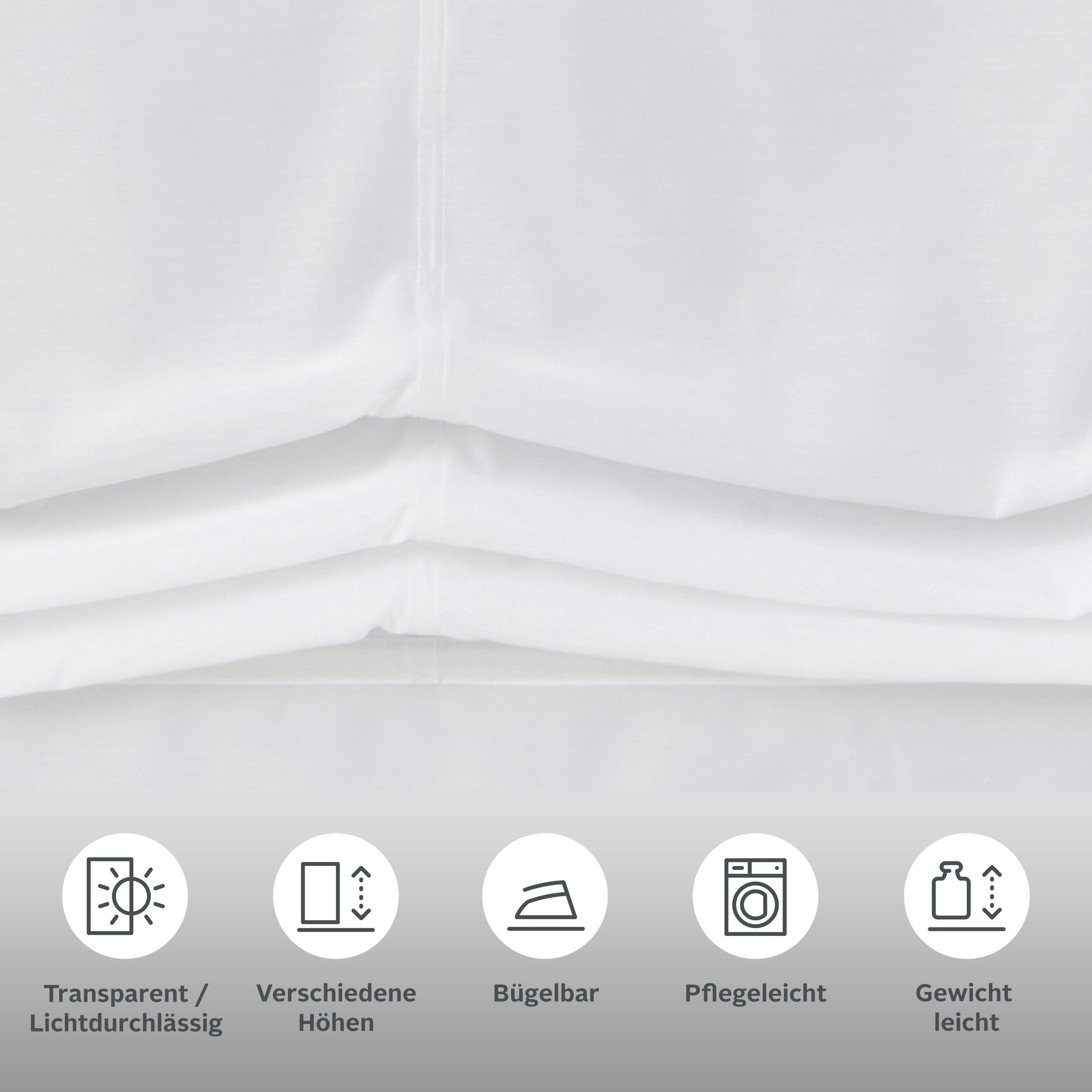my home Romeins rolgordijn Carpi Transparant, voile, polyester (1 stuk)
