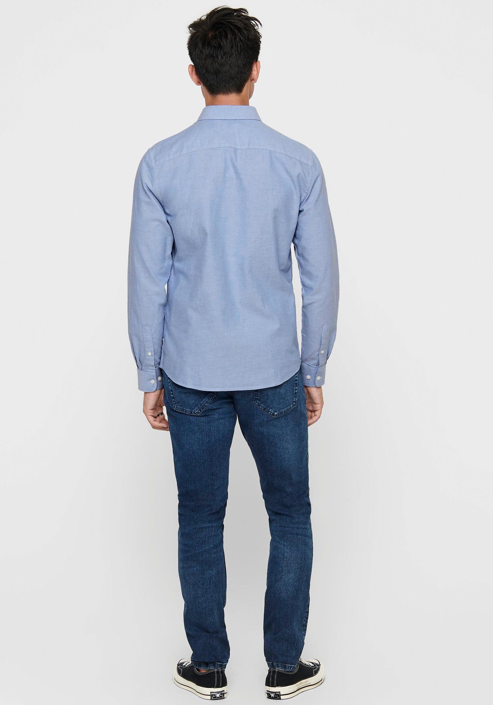 ONLY & SONS Overhemd met lange mouwen ONSALVARO SLIM LS OXFORD SHIRT NOOS