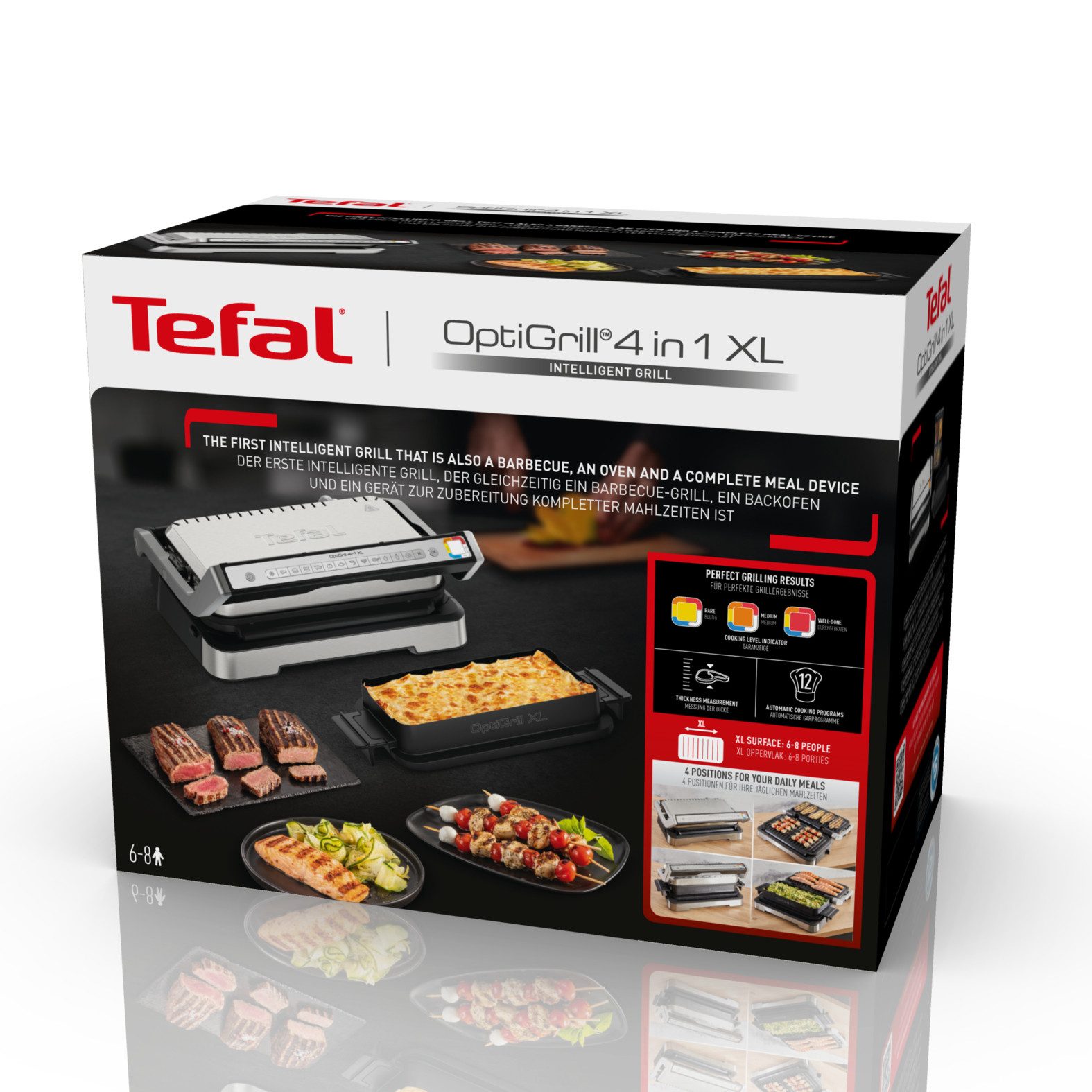 Tefal Contactgrill OptiGrill 4in1 XL, Grill/Barbecue/Oven/complete maaltijd