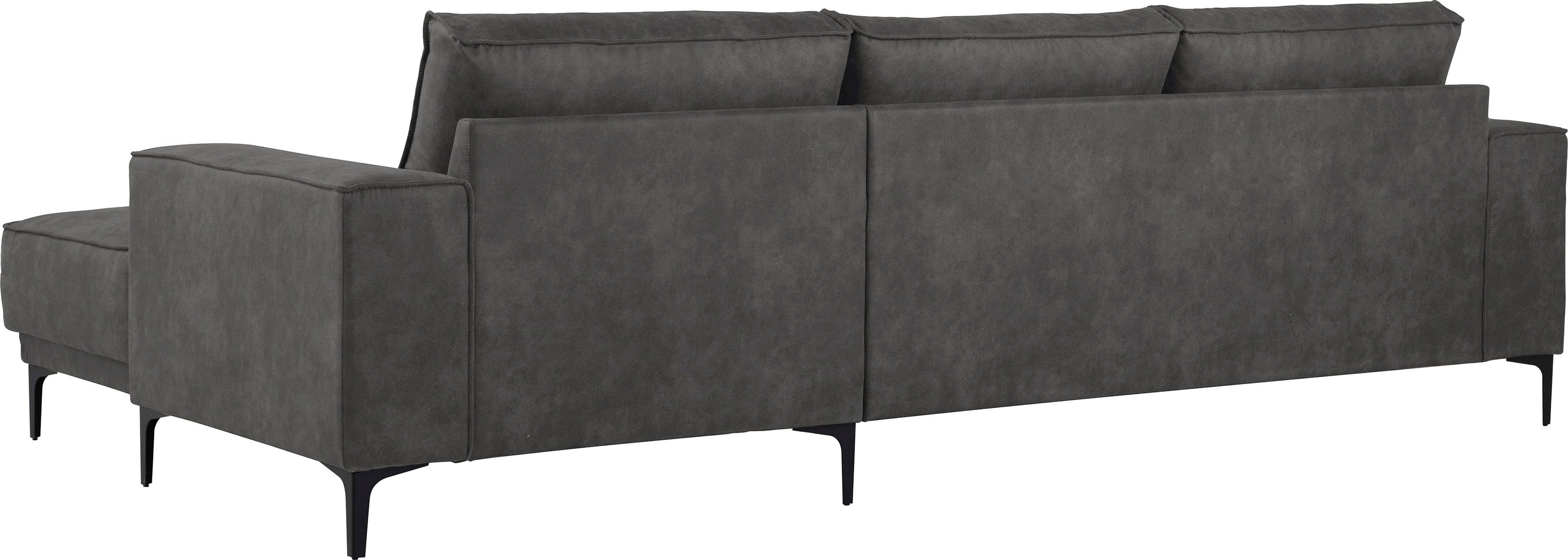 Places of Style Hoekbank Oland, structuur, platweefsel, luxe microvezel, bouclé