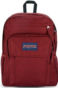 jansport laptoprugzak union pack, russet red met zacht verdikt laptopvak (15 inch) rood