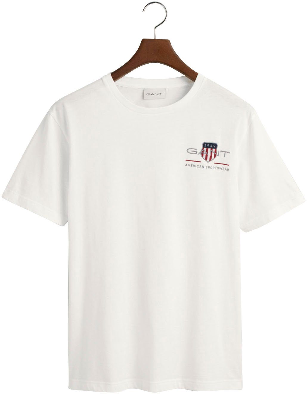 Gant T-shirt REG ARCHIVE SHIELD EMB SS T-SHIRT geïnspireerd door het archief uit de jaren '80